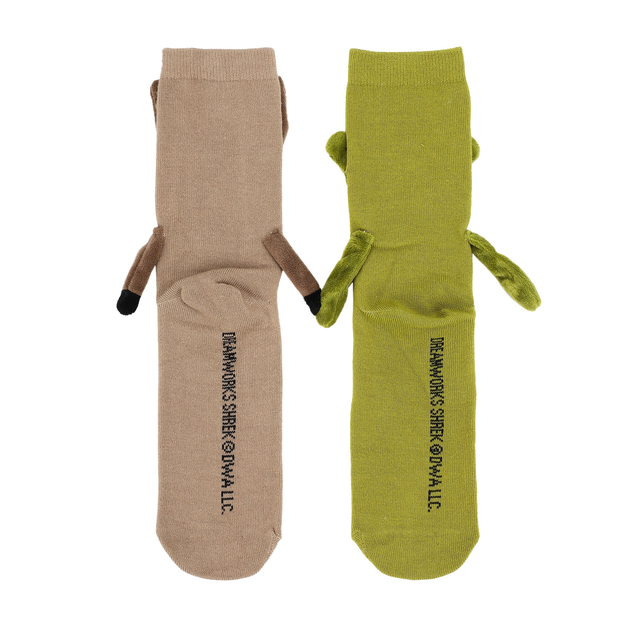 Shrek & Donkey Women's Crew Socks With 3D Arms-OSFA