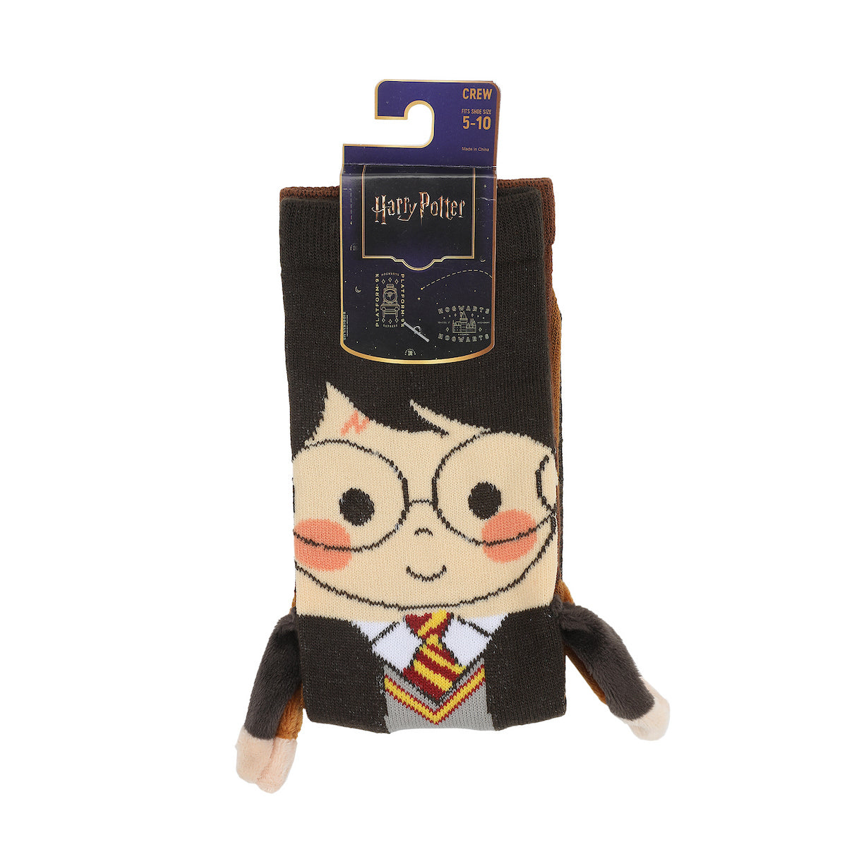 Harry Potter Harry & Hagrid Women's Casual Crew Socks With 3D Arms