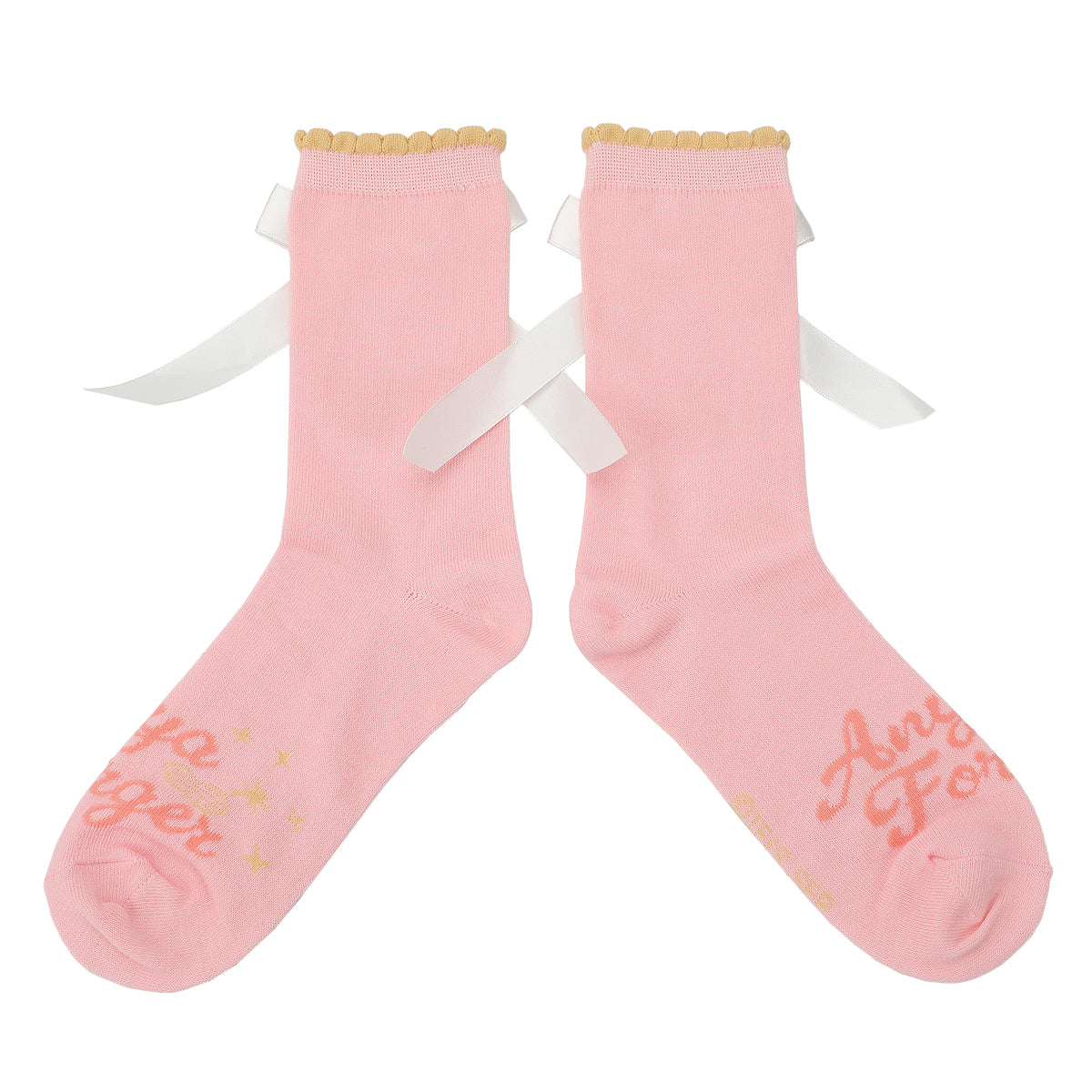 Spy X Family Anya Character Patch On 3D Bow Women's Cradle Pink Casual Crew Socks