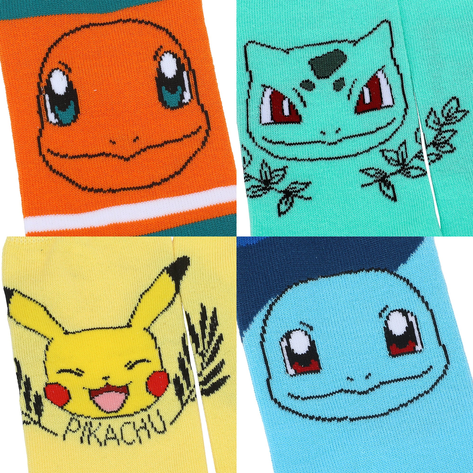 Pokemon Character Heads Women’s 5-Pair Pack Crew Socks