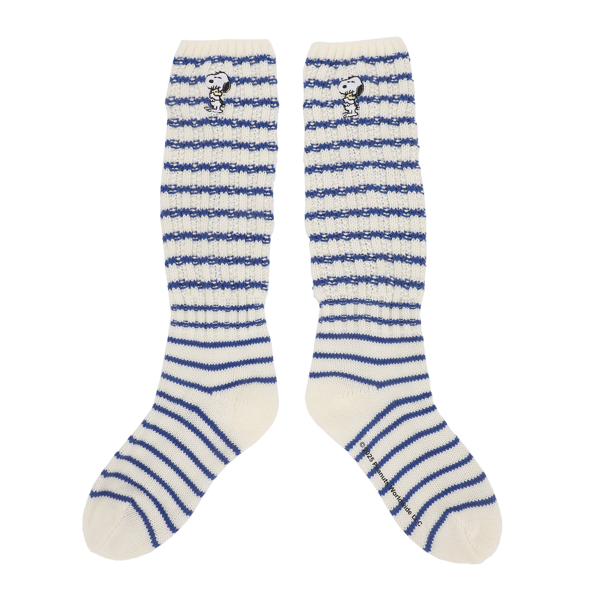 Peanuts Embroidered Peanuts Women's Slouch Crew Socks