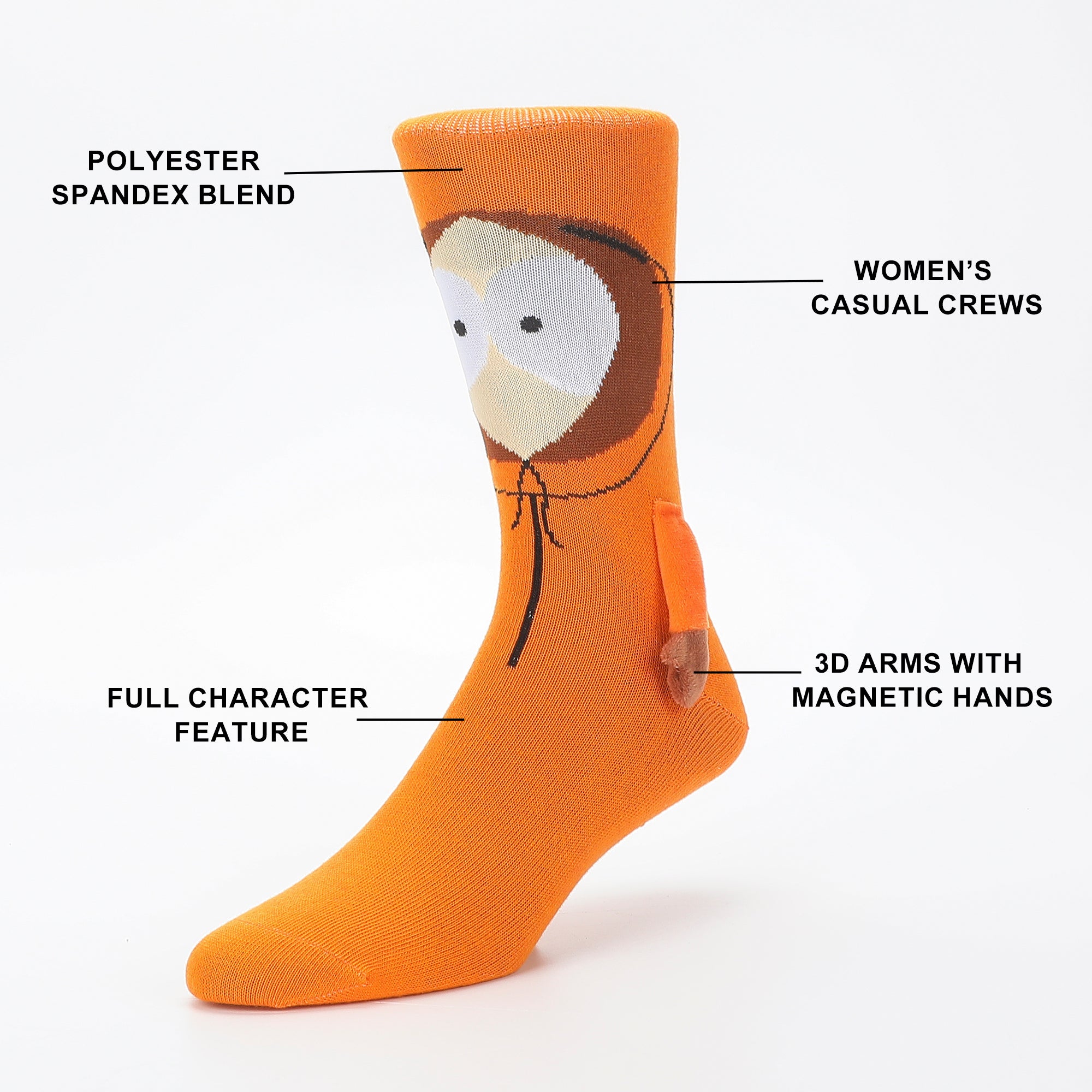 Southpark Cartman & Kenny Holding Hands Womens Casual Crew Socks