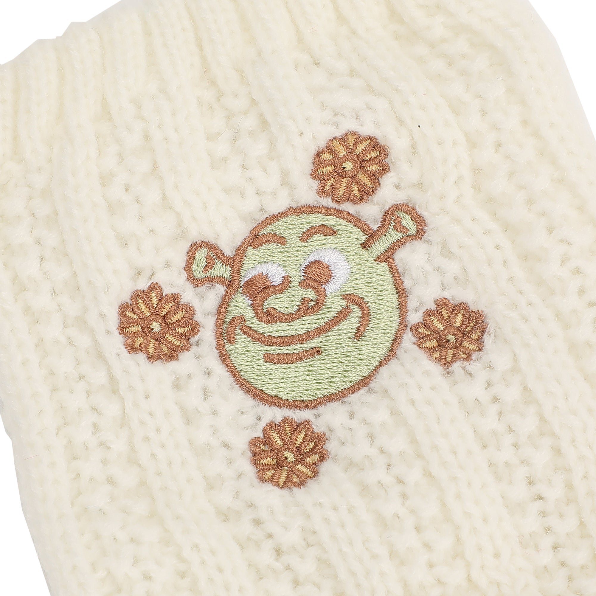 Shrek Embroidered Character Art Flowers Women's Slouch Crew Socks