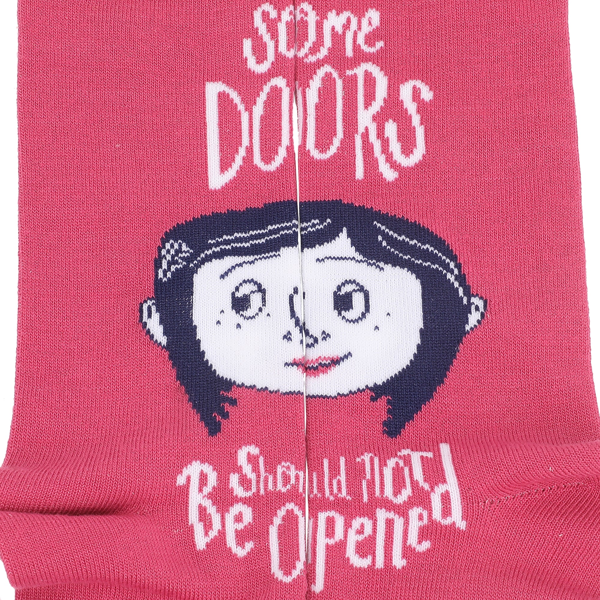 Coraline Mixed Icons Womens Casual Crew Socks 5 Pack