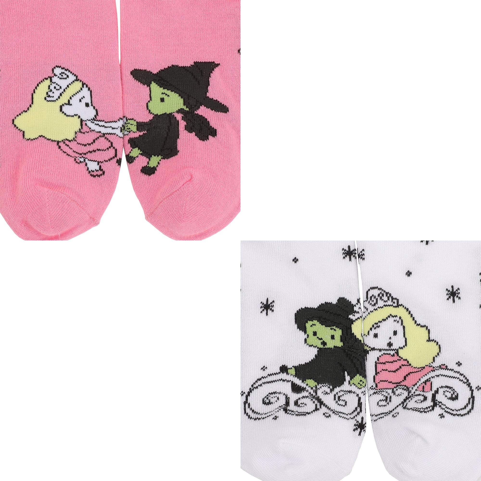 Wicked Glinda and Elphaba Womens Casual Crew Socks 4 Pack