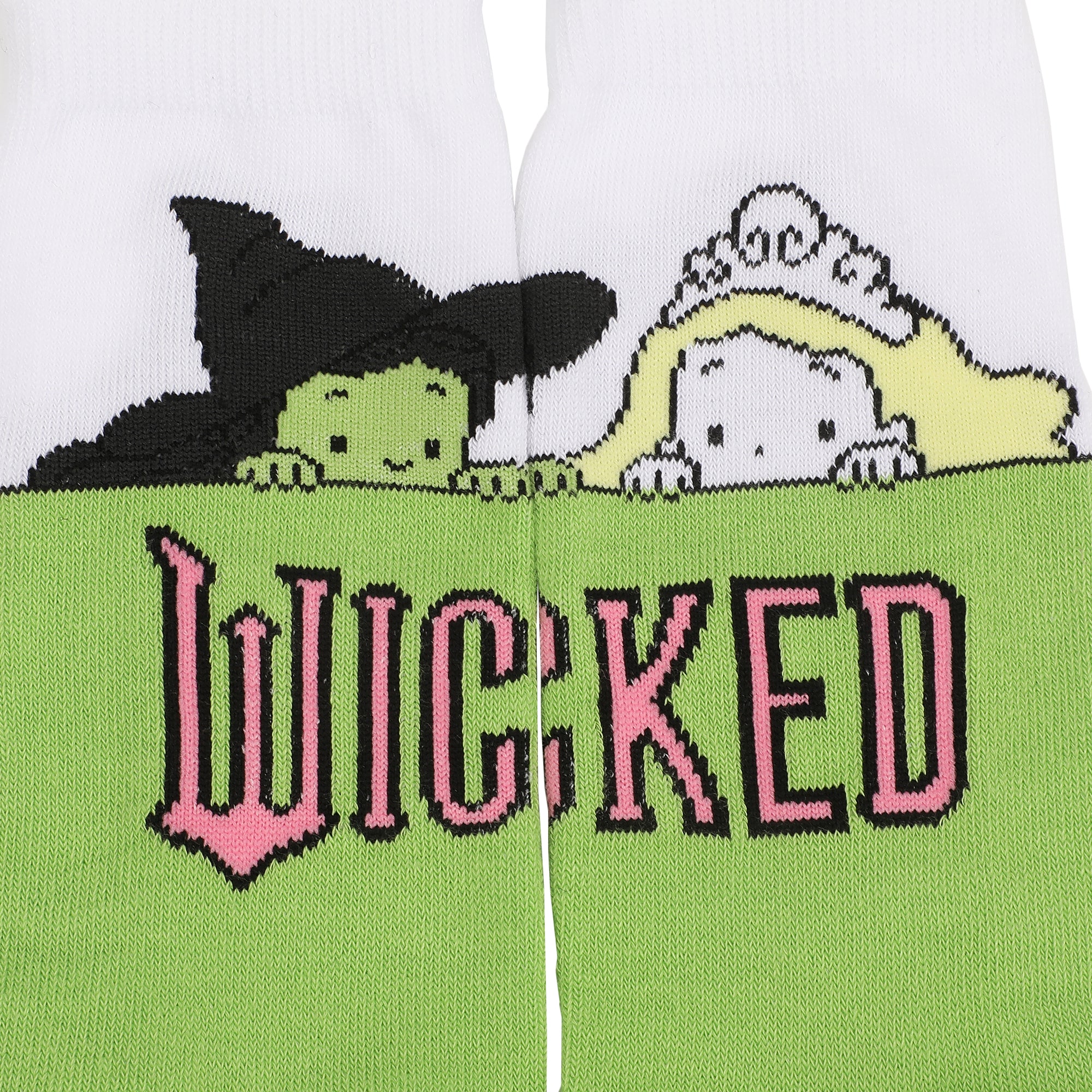 Wicked Glinda and Elphaba Womens Casual Crew Socks 4 Pack