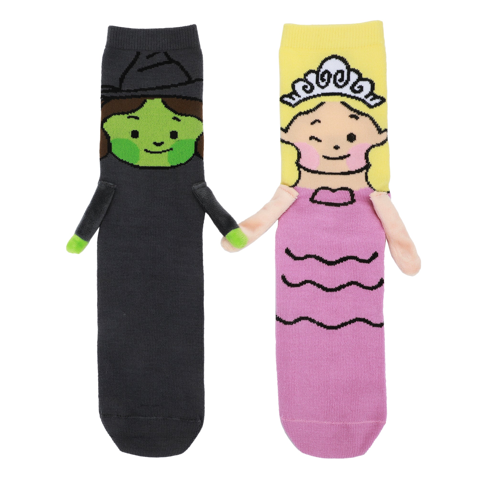 Wicked Part 1 Elphaba & Glinda Women's Casual Crew Socks