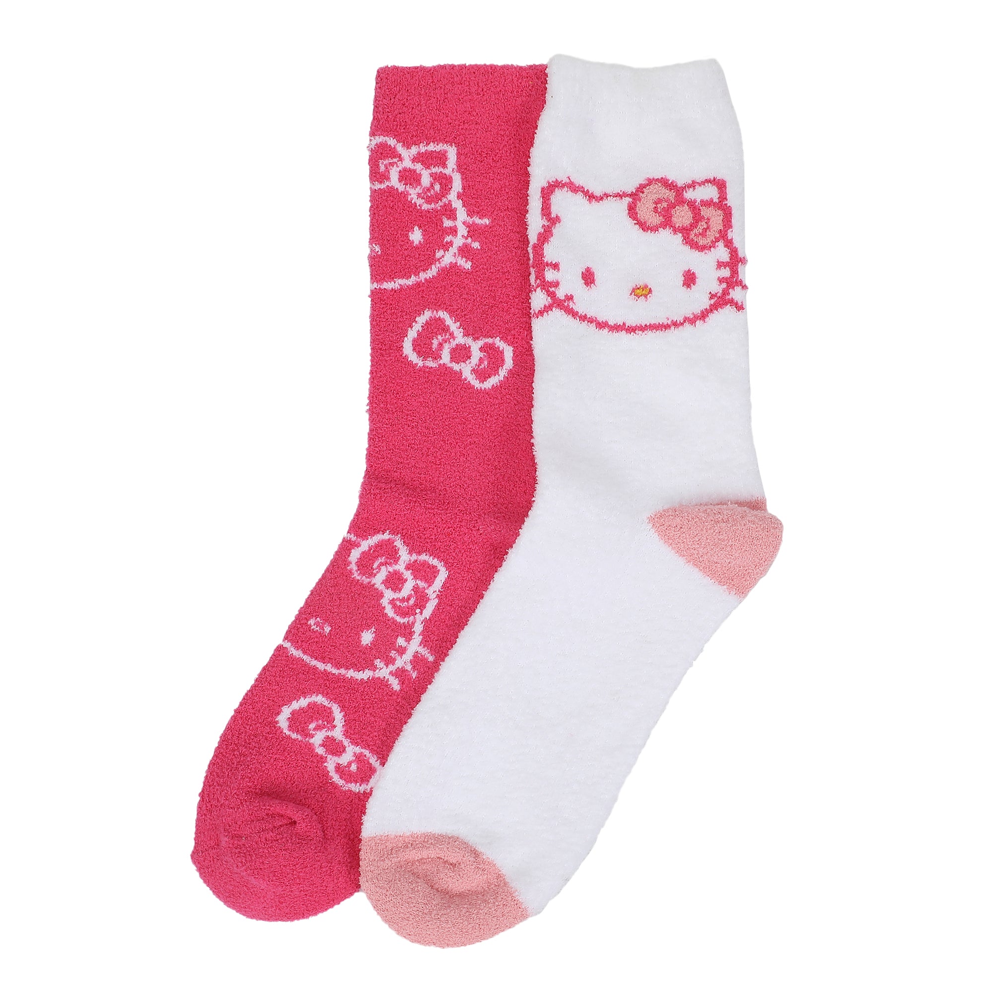 Hello Kitty Logo Print Women's Chenille Cozy Crew Socks