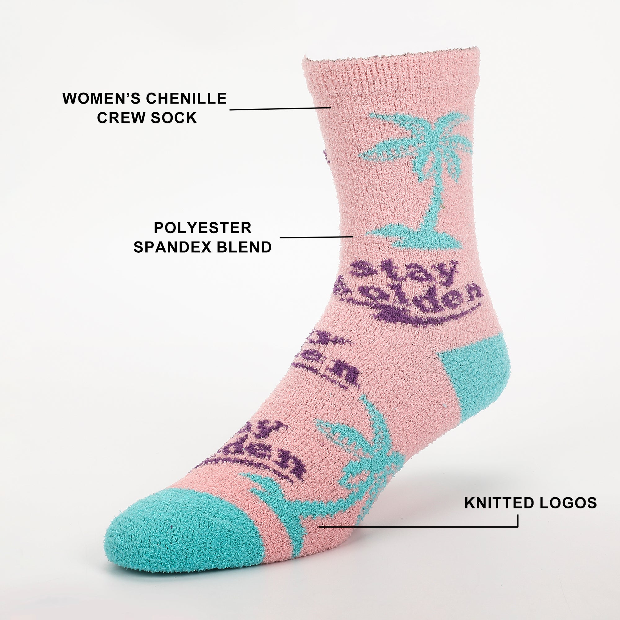 Golden Girls Stay Golden Womens Chenille Cozy Crew Socks