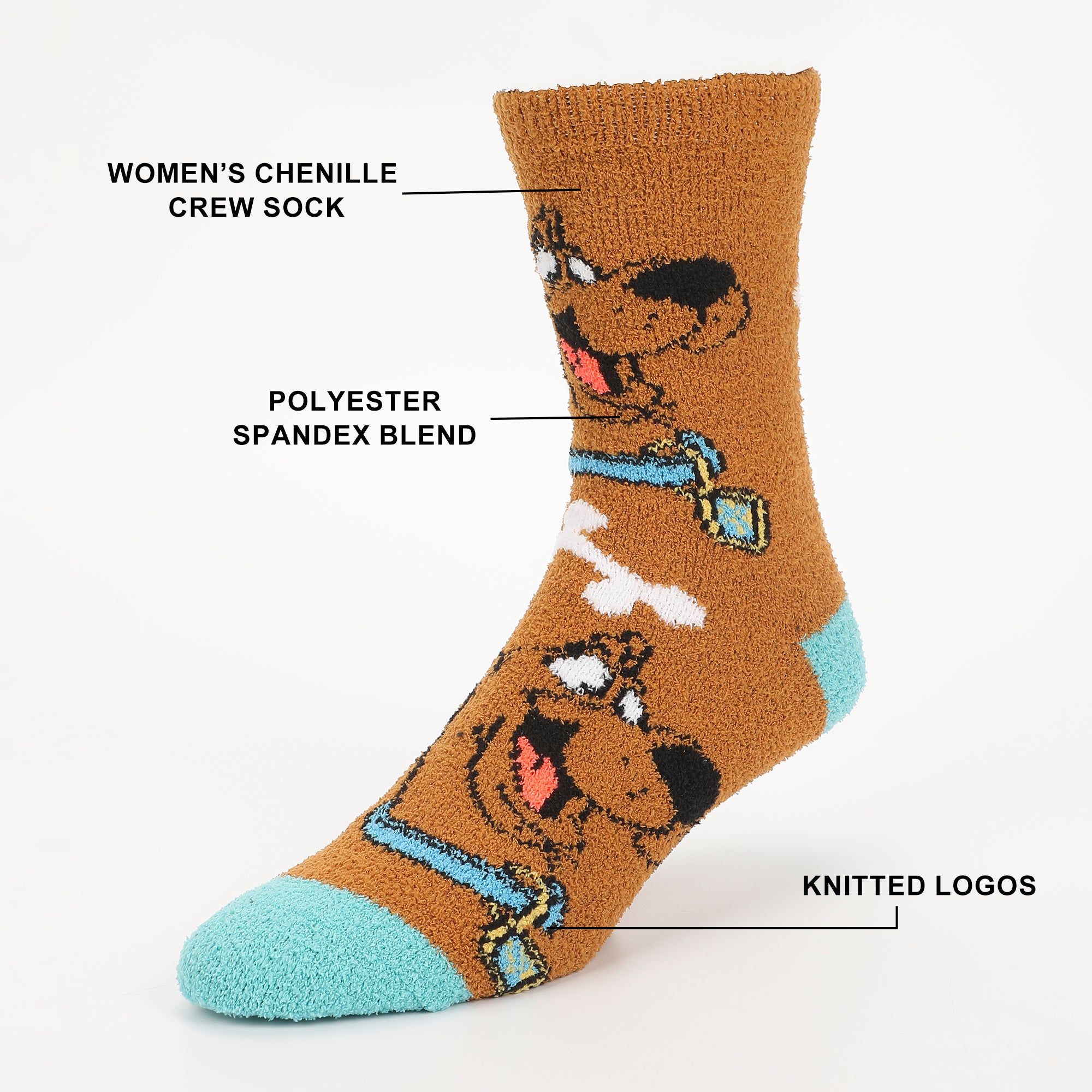 Scooby Doo SD Womens Chenille Cozy Crew Socks
