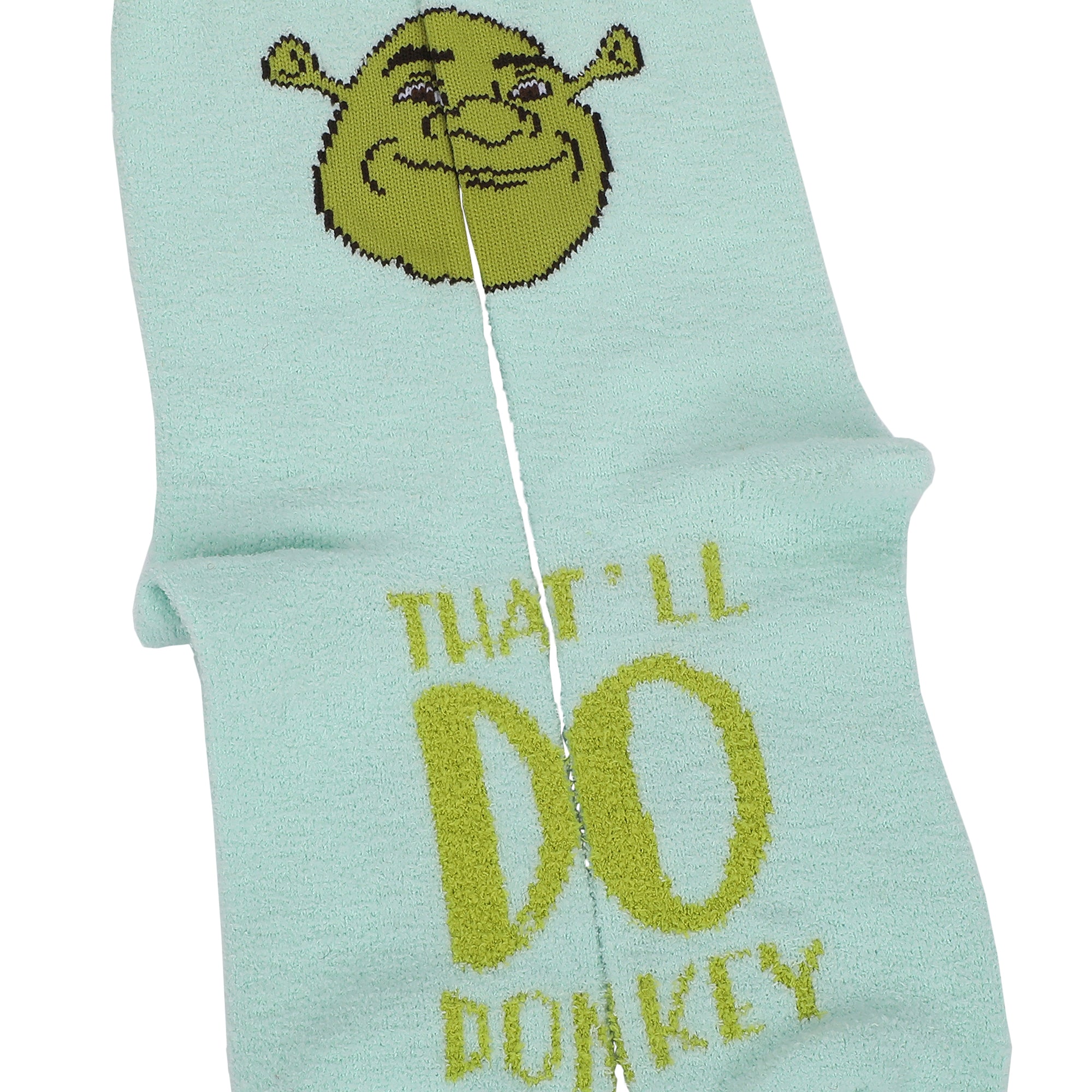 Shrek Shrek And Donkey Womens Chenille Cozy Crew Socks