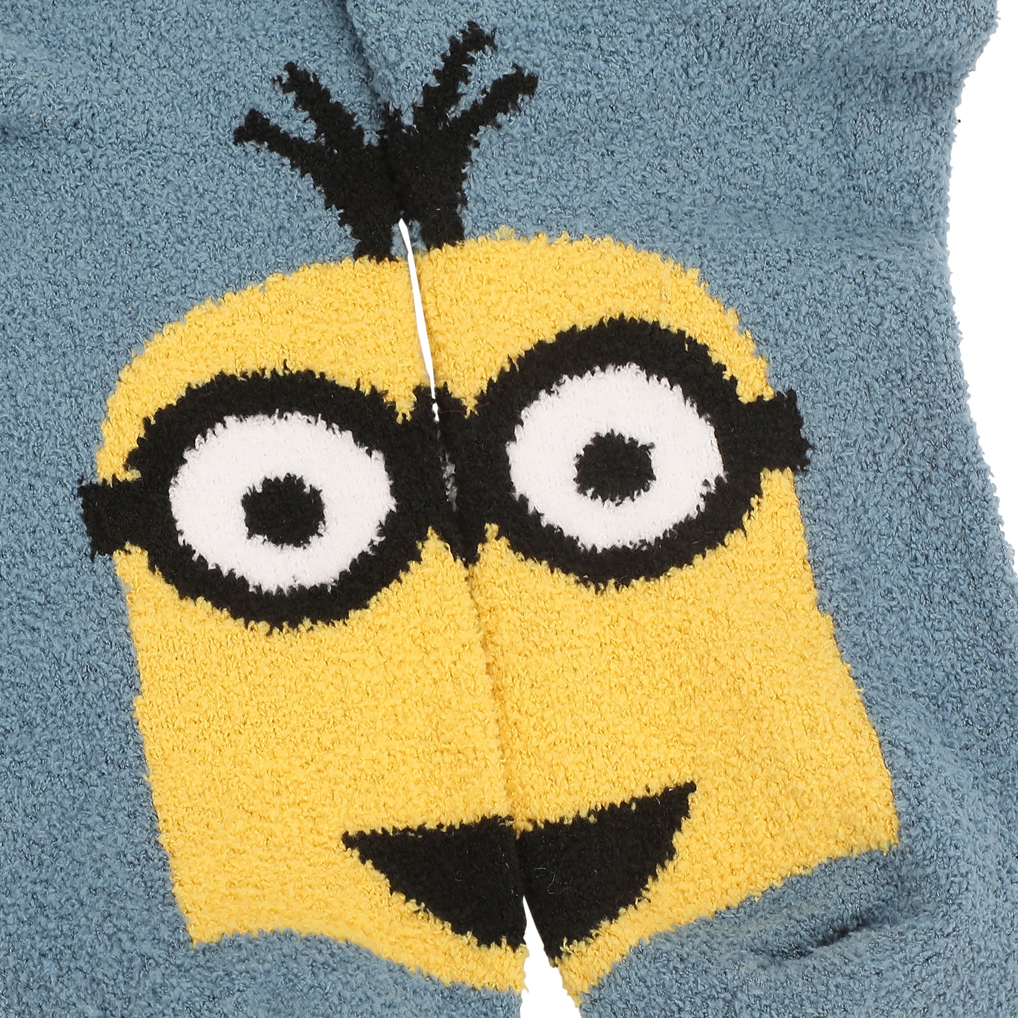 Minions Stuart and Bello Kevin Womens Chenille Cozy Crew Socks