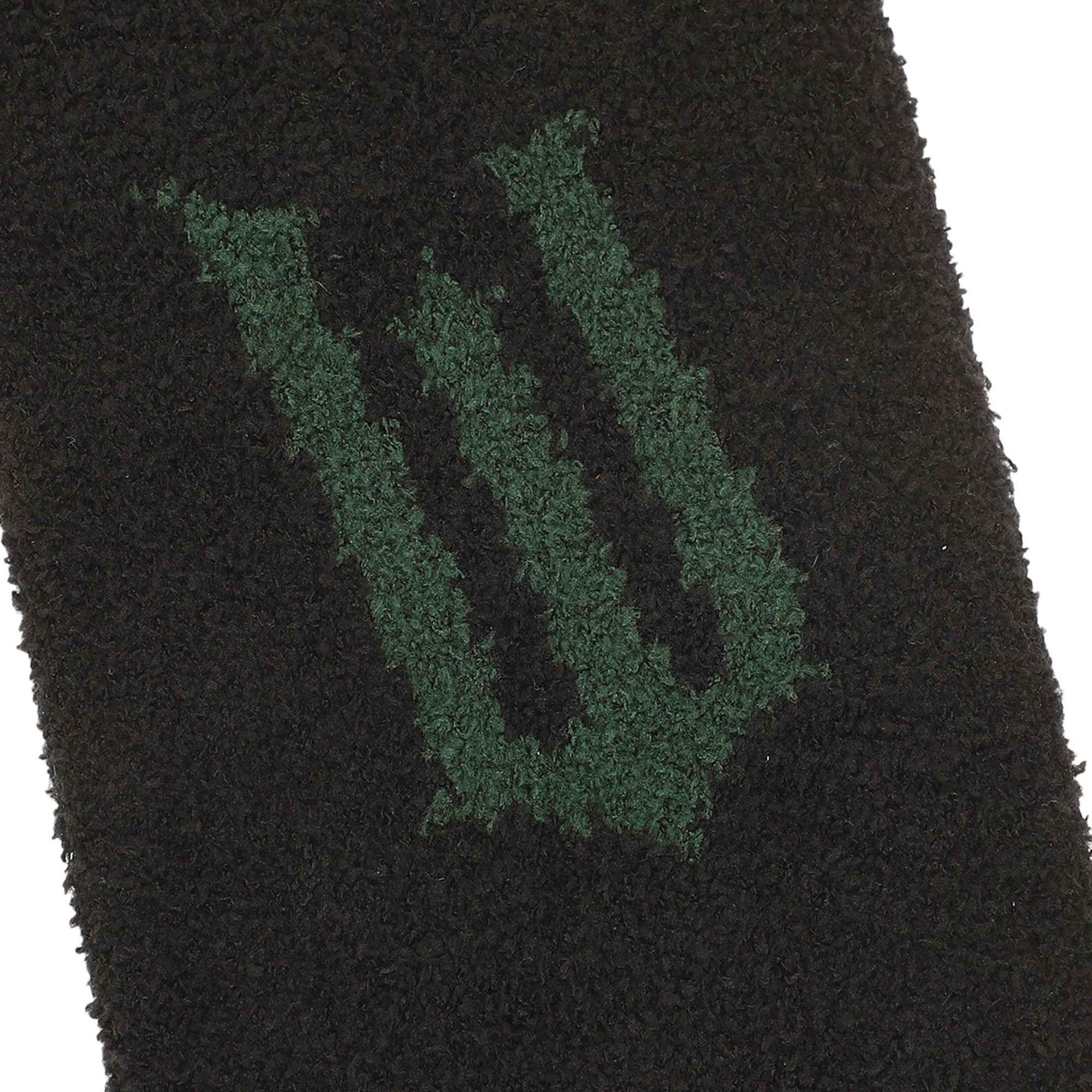 Wicked Logo on Green and Black Womens Chenille Cozy Crew Socks