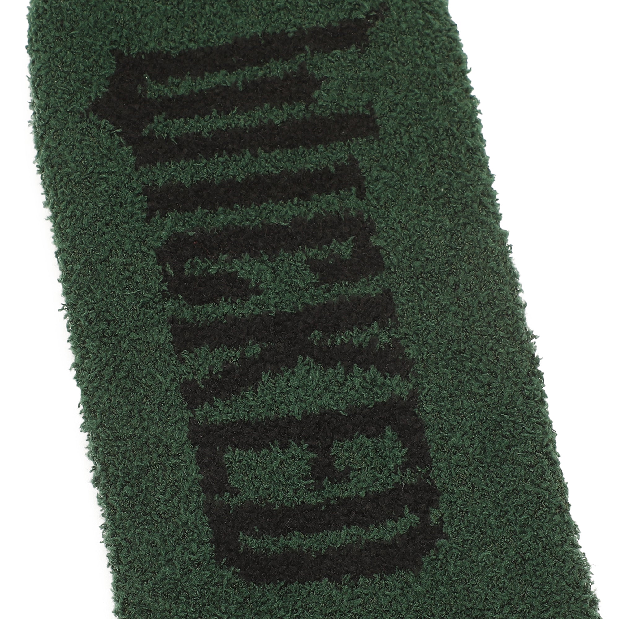 Wicked Logo on Green and Black Womens Chenille Cozy Crew Socks
