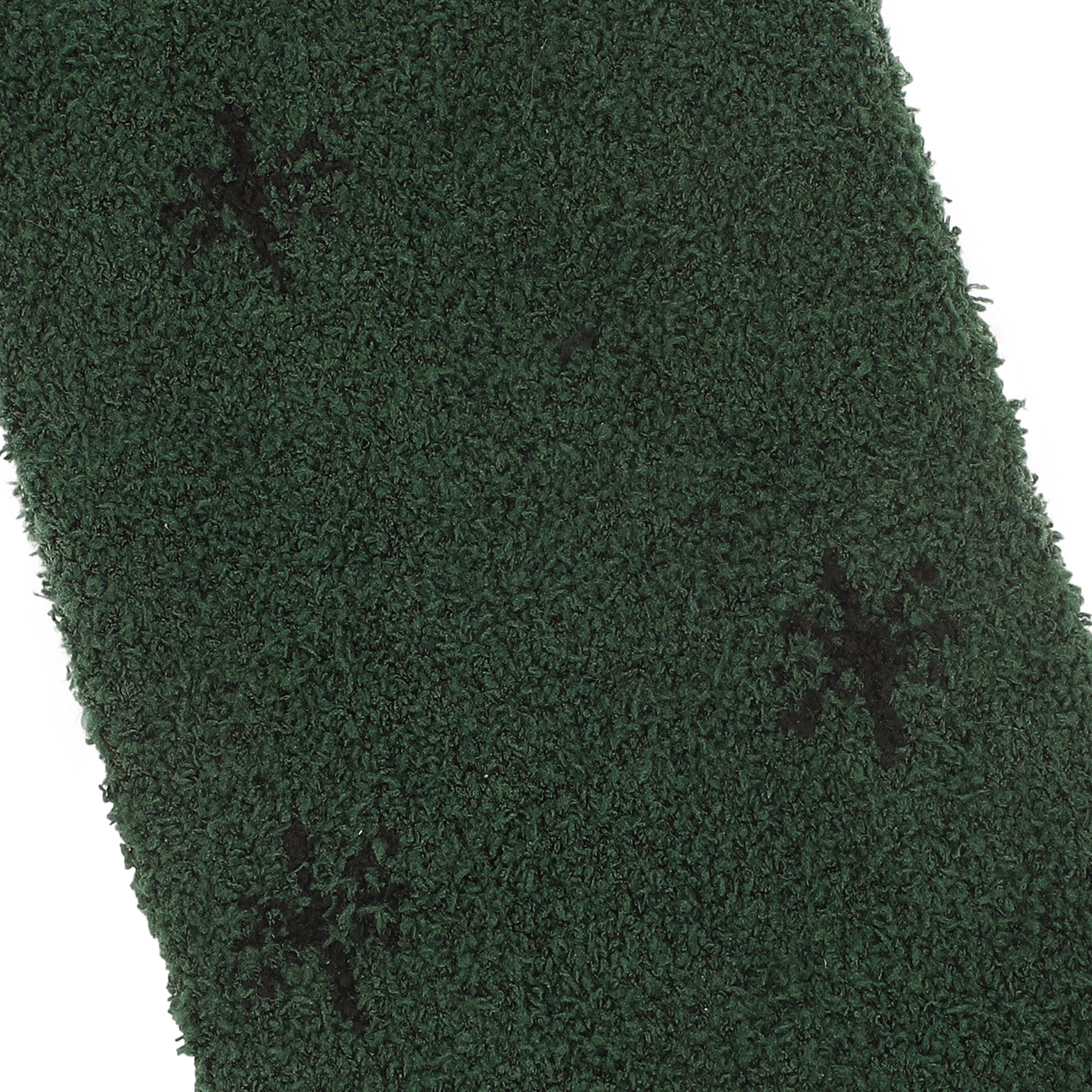 Wicked Logo on Green and Black Womens Chenille Cozy Crew Socks