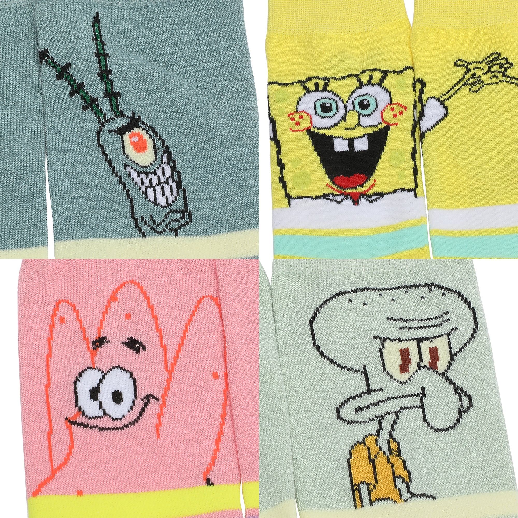 Spongebob Squarepants Characters Women's 5-Pair Pack Casual Crew Socks