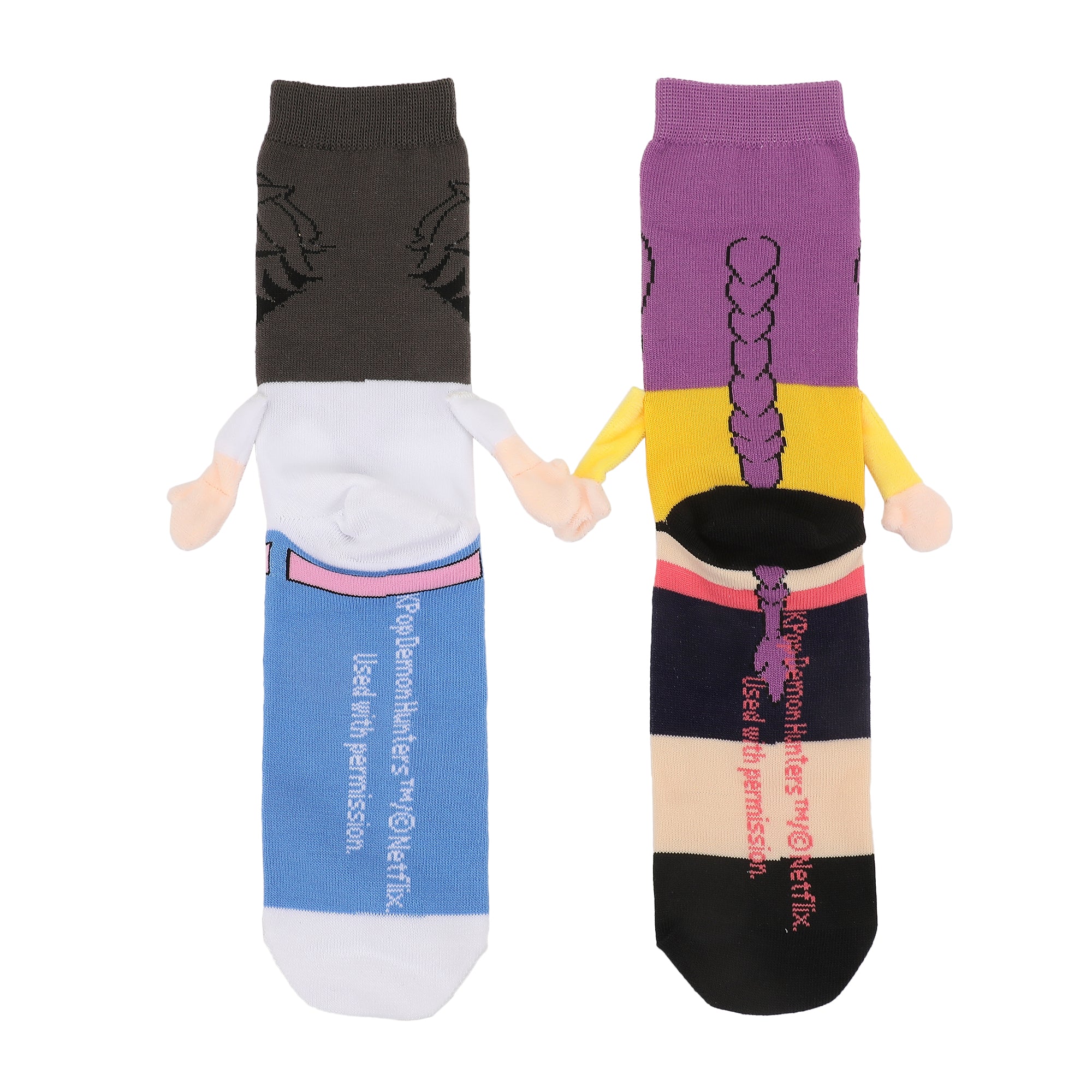 KPop Demon Hunters Rumi & Jinu Magnetic Hand Holding Socks