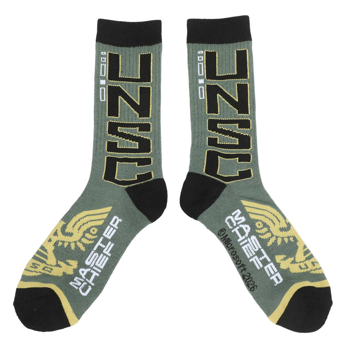 Halo Icon Athletic Crew Sock for Adult Fans, Olive