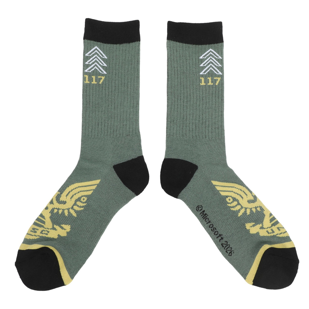 Halo Icon Athletic Crew Sock for Adult Fans, Olive