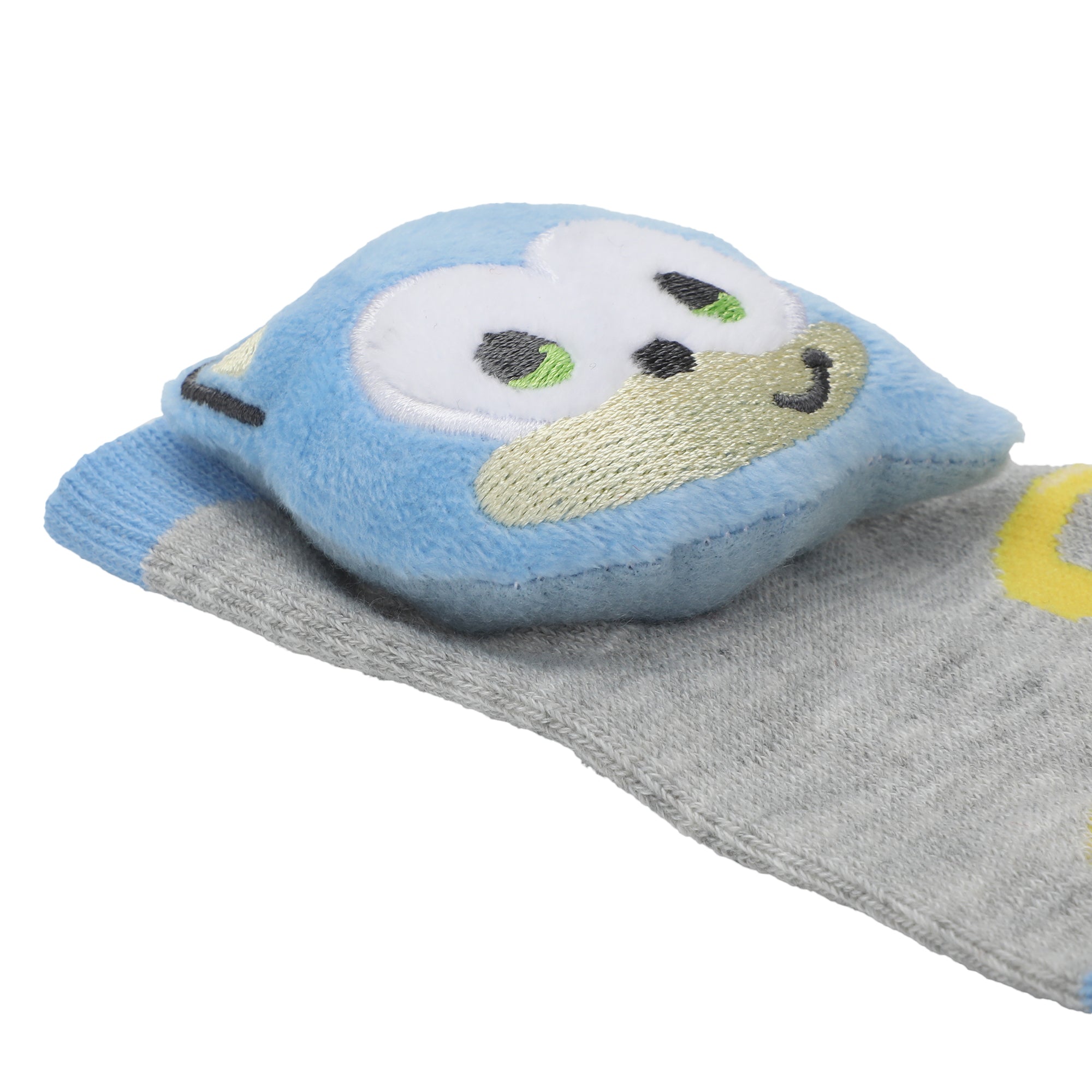 Sonic The Hedgehog 3D Plush Sonic & Amy Head Youth Girls 2-Pair Crew Socks