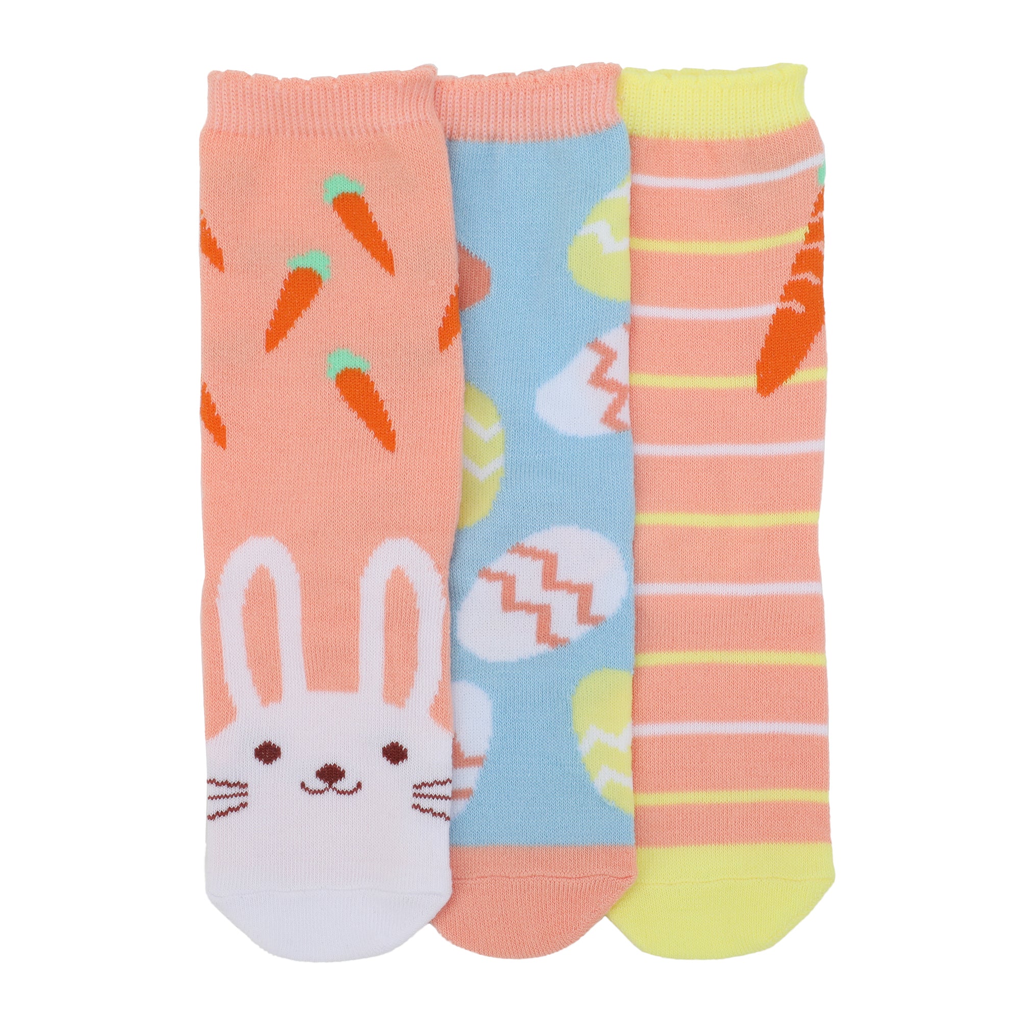 Youth Easter Themed Crew Socks 3-Pack - Vibrant and Fun Holiday Socks for Spring Celebrations