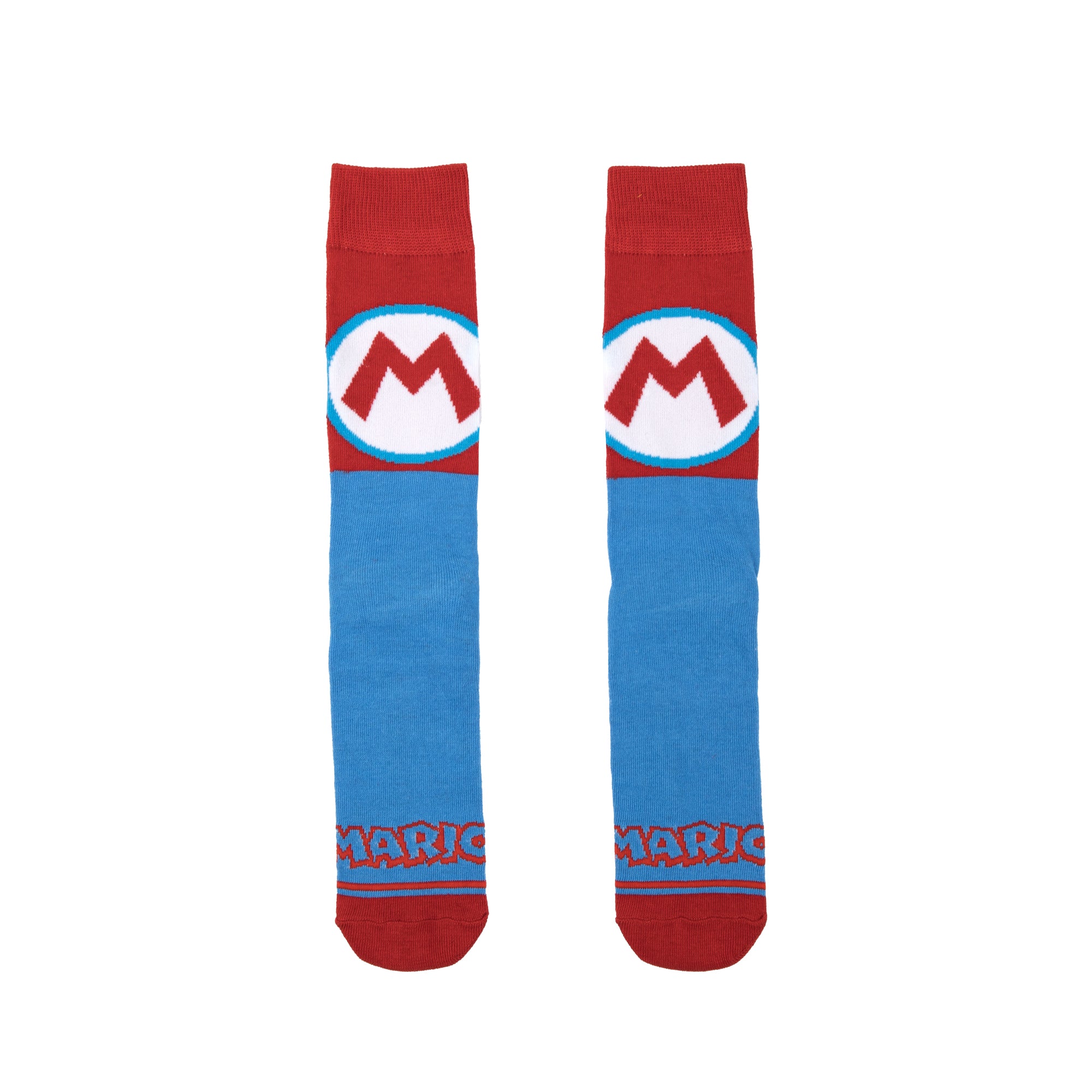 Super Mario Bros Colorblock Character Designs Adult 5-Pair Casual Crew Socks-OSFA
