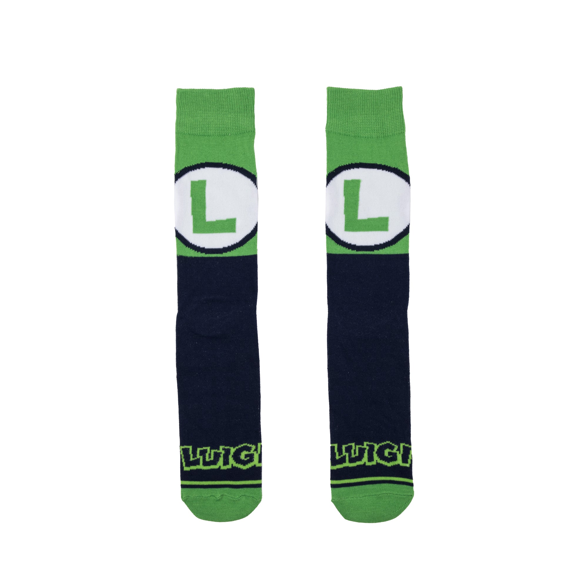 Super Mario Bros Colorblock Character Designs Adult 5-Pair Casual Crew Socks-OSFA