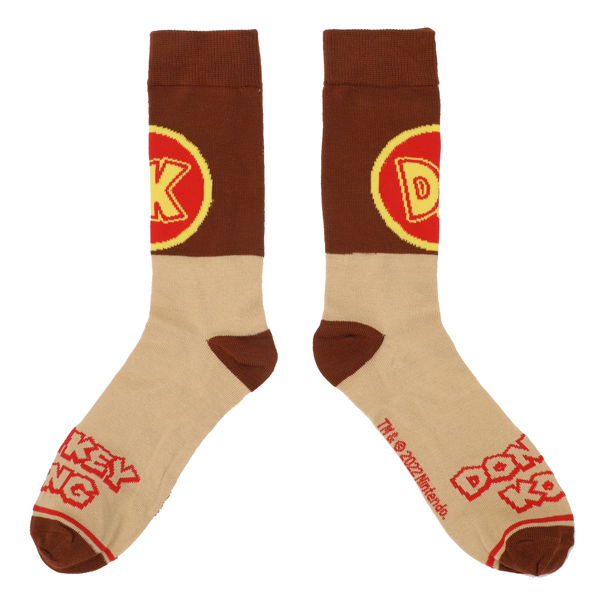 Super Mario Bros Colorblock Character Designs Adult 5-Pair Casual Crew Socks-OSFA