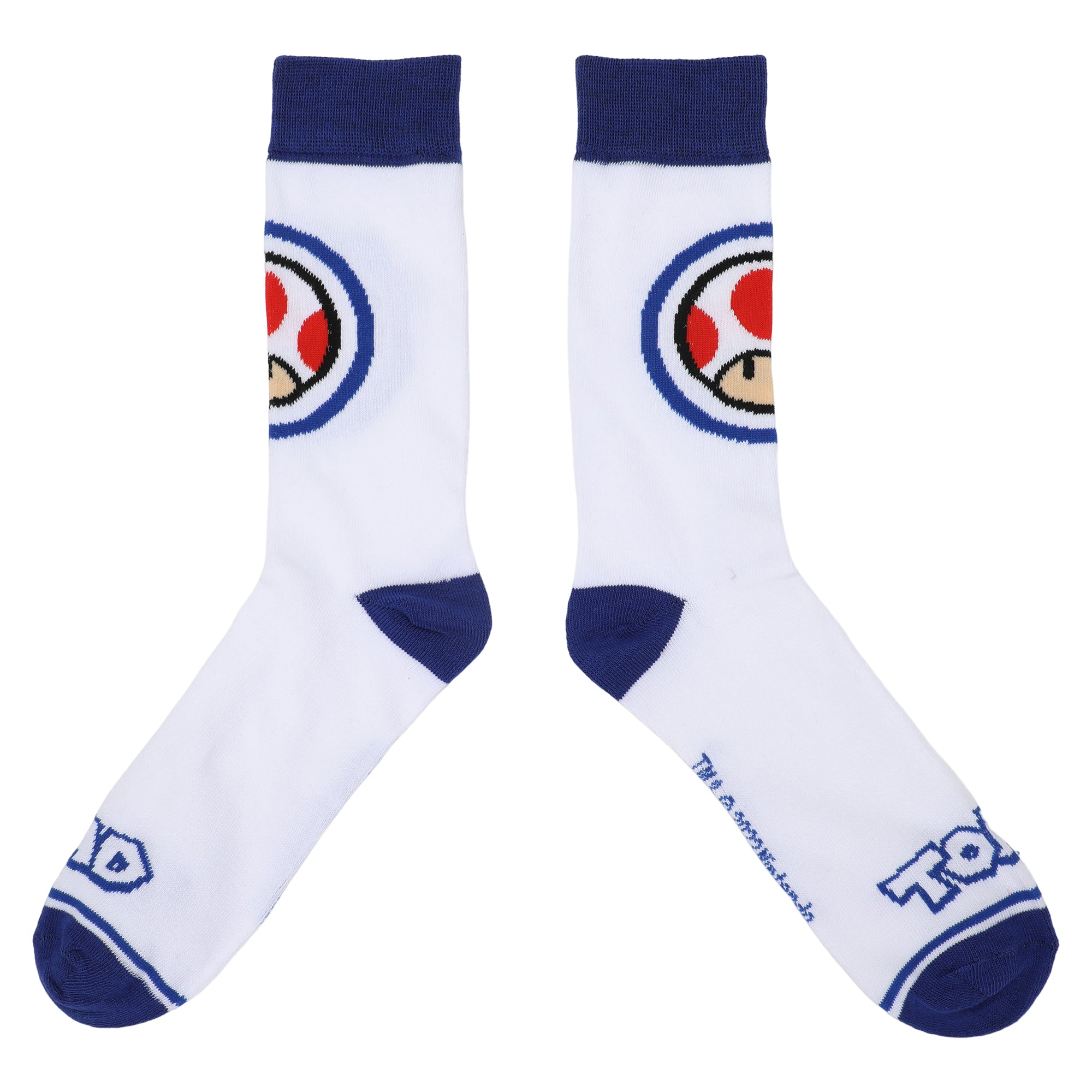 Super Mario Bros Colorblock Character Designs Adult 5-Pair Casual Crew Socks-OSFA