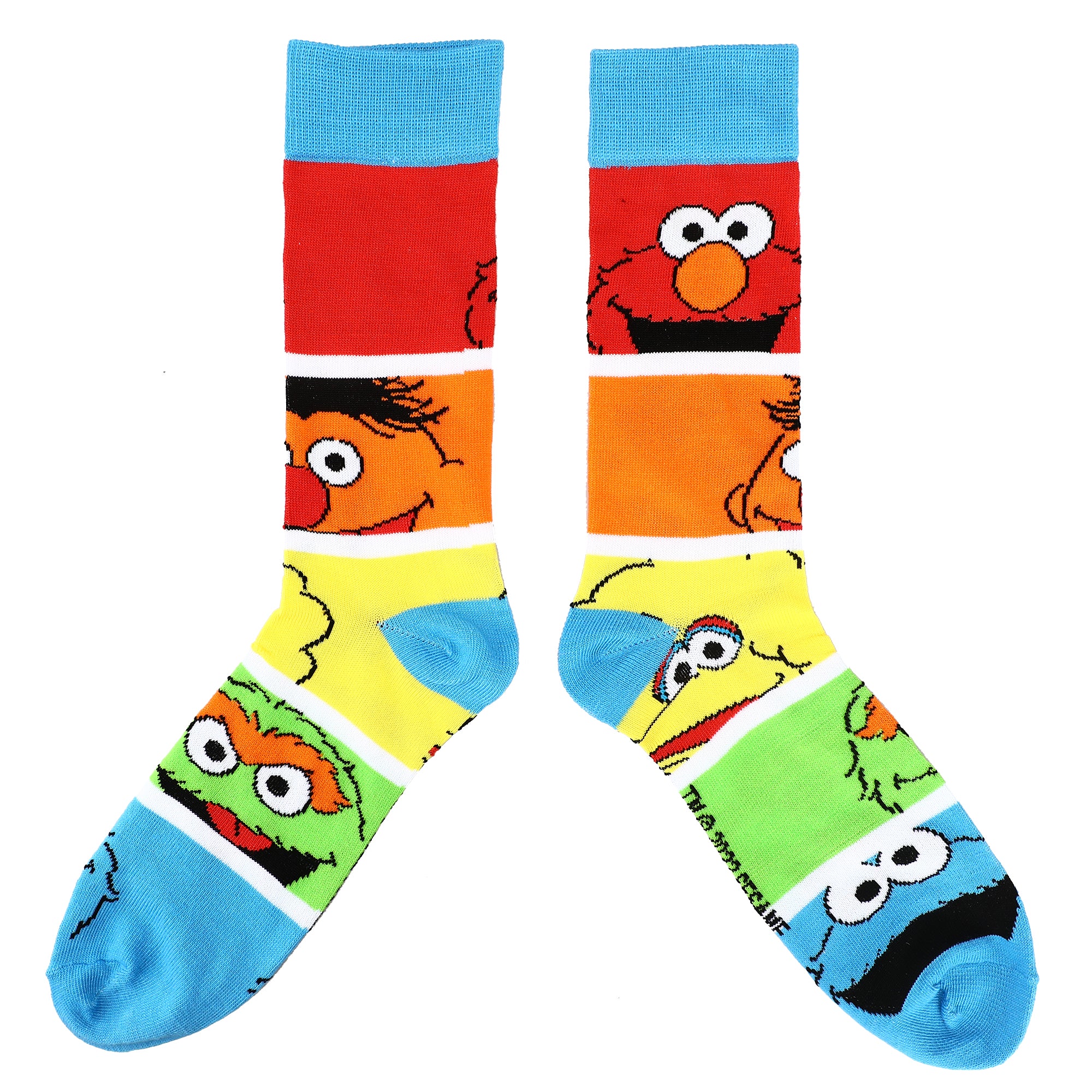 Sesame Street Muppet Characters Casual Crew Socks for Men 5-Pack