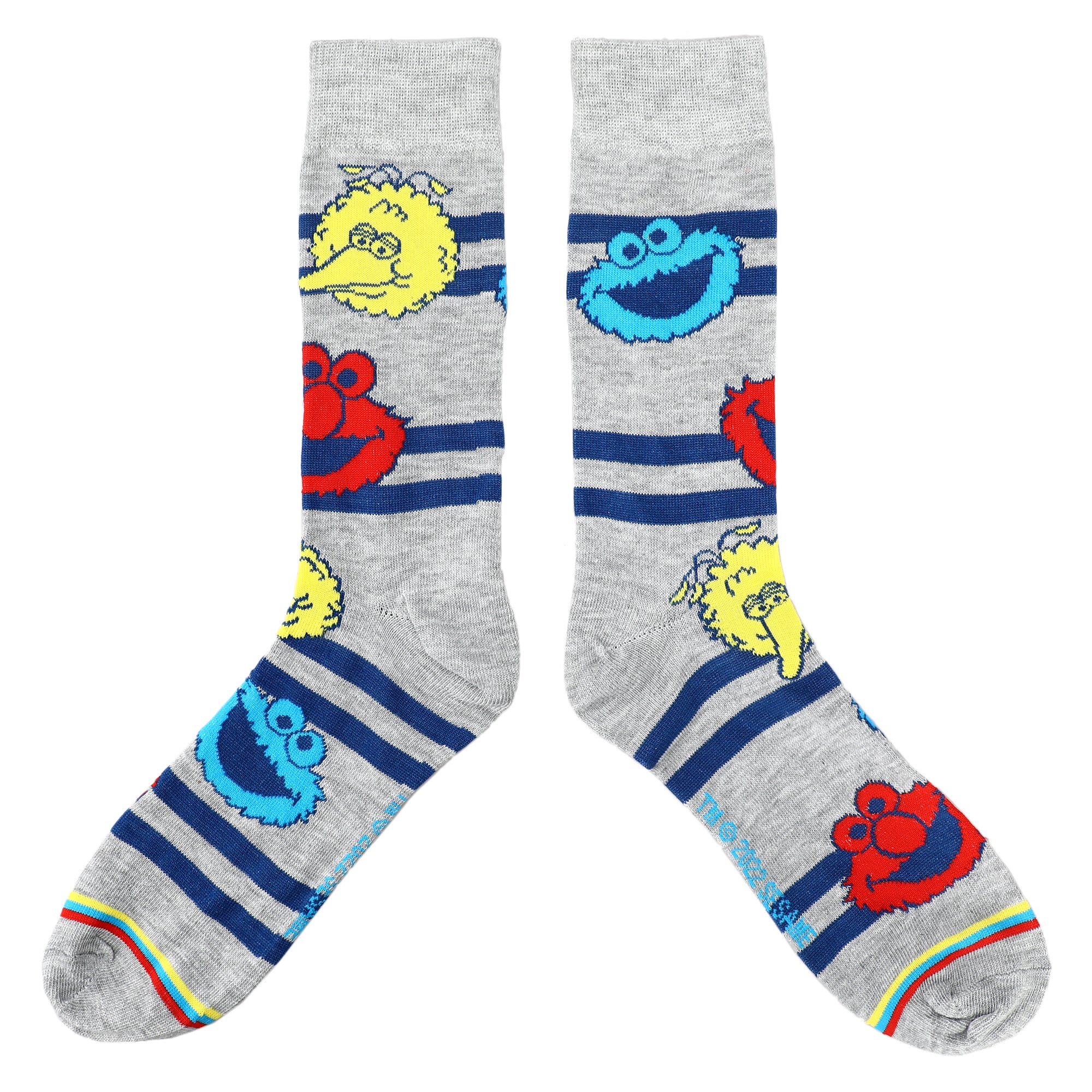 Sesame Street Muppet Characters Casual Crew Socks for Men 5-Pack