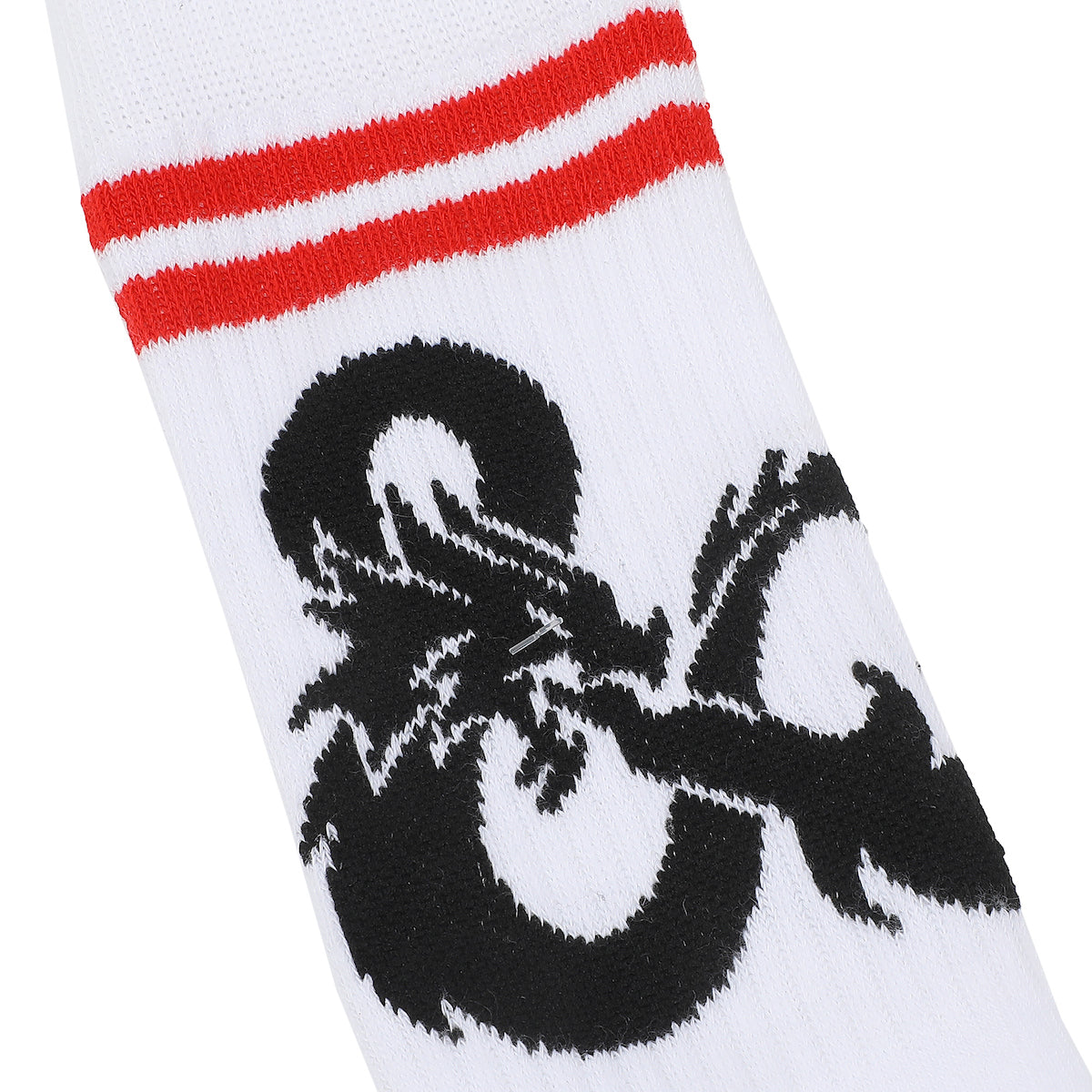 Dungeons & Dragons Logo Men's White Athletic Crew Socks