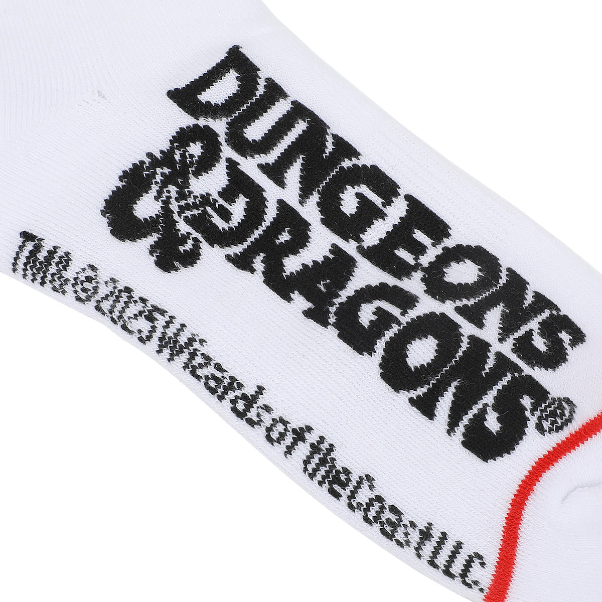 Dungeons & Dragons Logo Men's White Athletic Crew Socks