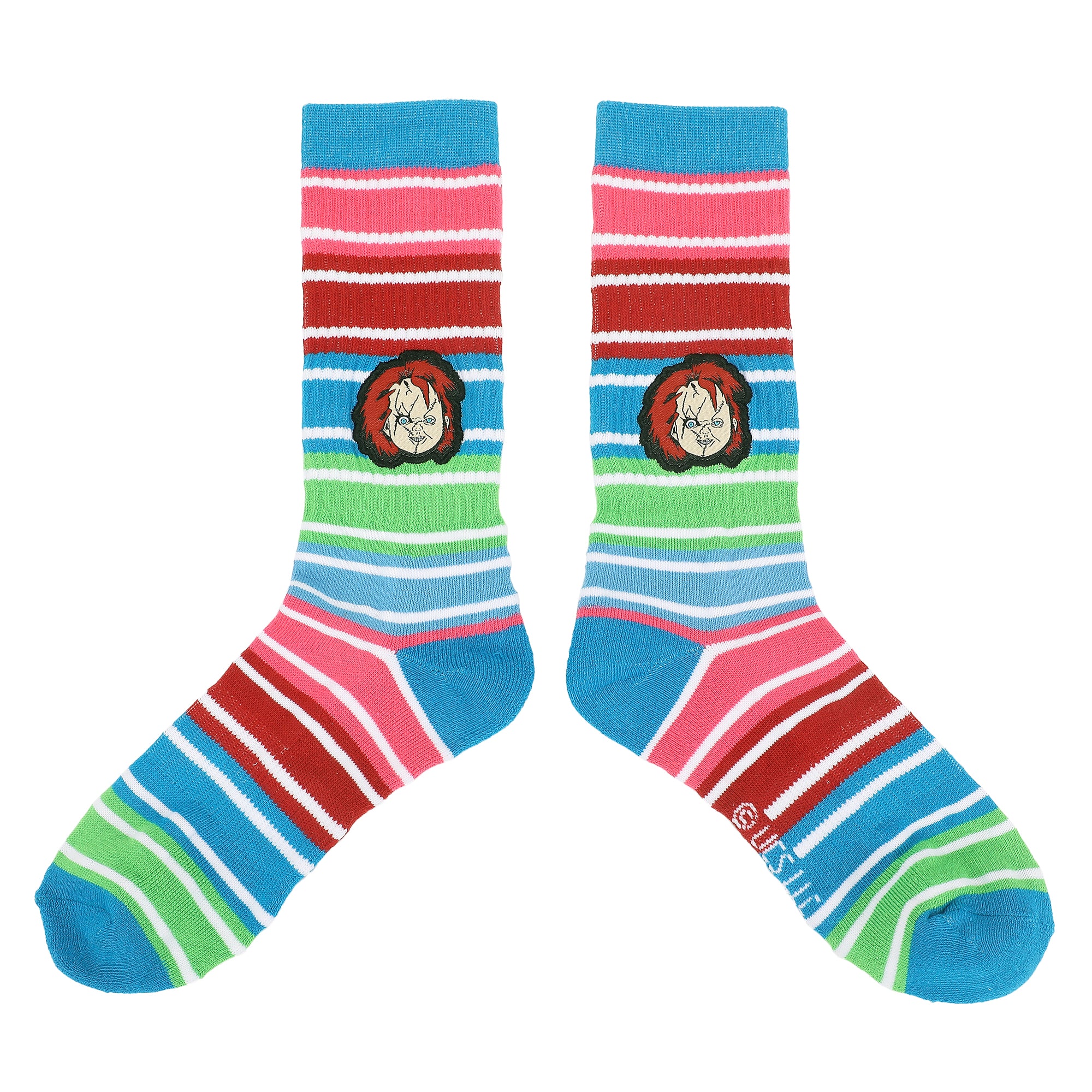 Chucky Chucky Head Embroidery Mens Athletic Crew Socks