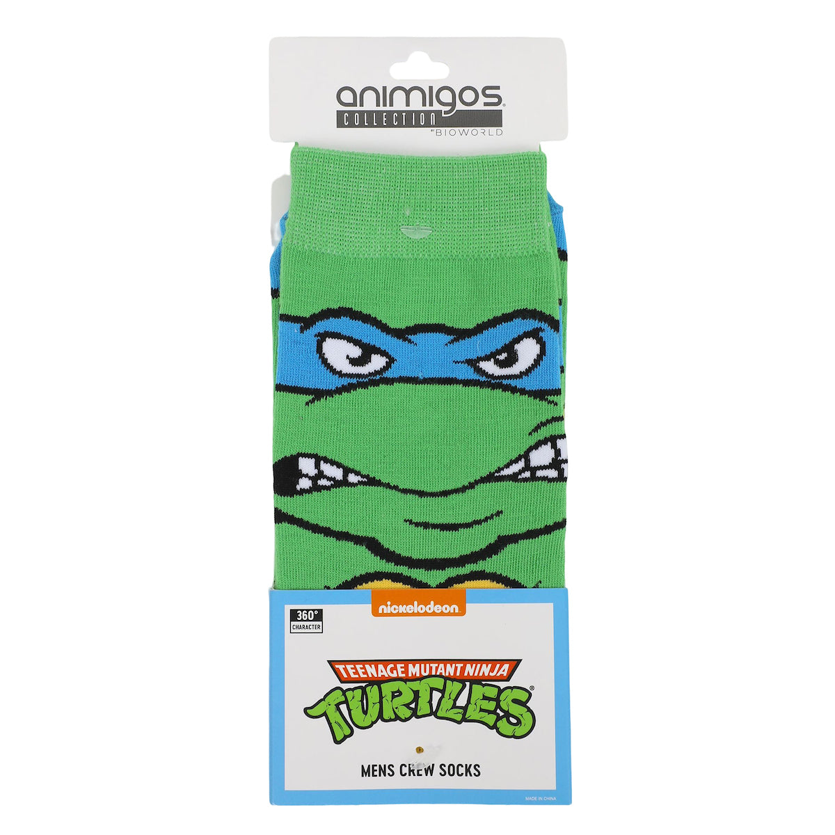 Teenage Mutant Ninja Turtles Leonardo Animigos Men's Crew Socks