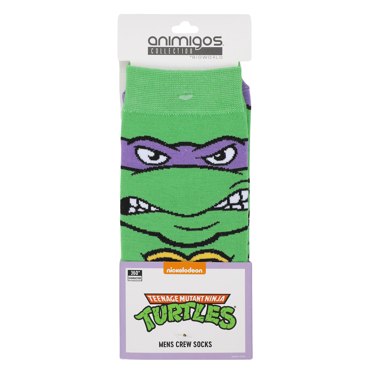 Teenage Mutant Ninja Turtles Donatello Animigos Men's Crew Socks
