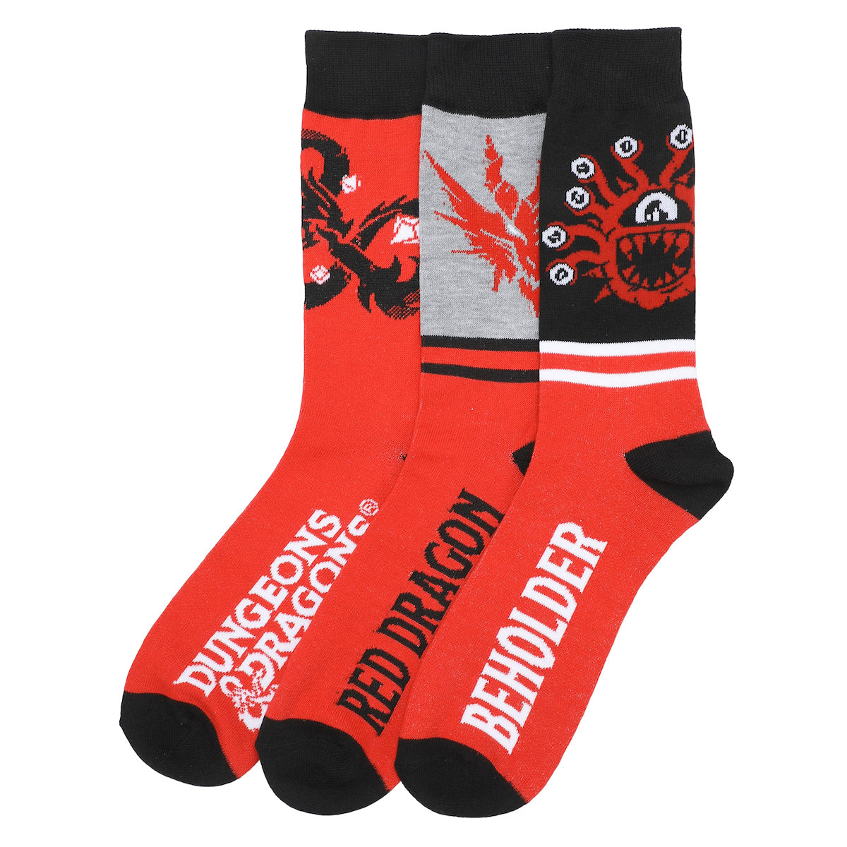 Dungeons & Dragons Monsters 3-Pack Men's Casual Crew Socks