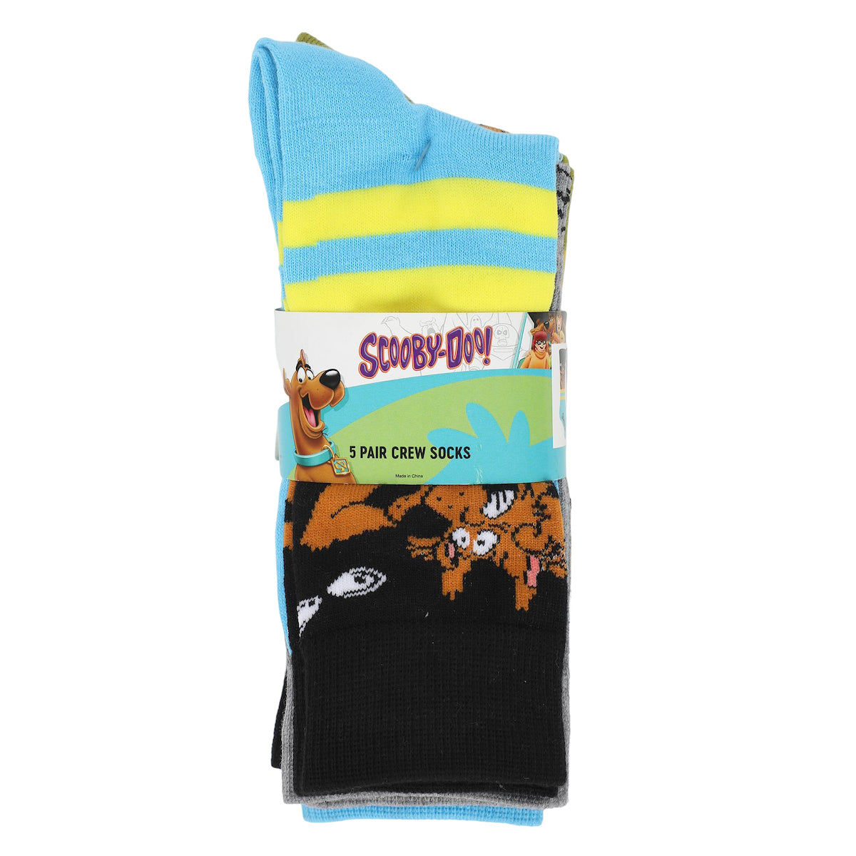Scooby Doo Zoinks Men's 5-Pair Casual Crew Socks