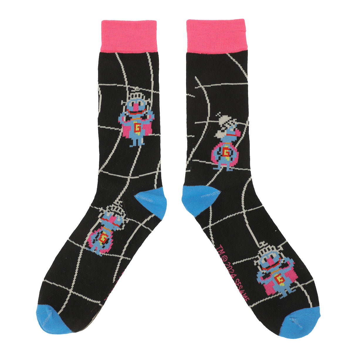Sesame Street Pixelated Characters 5-Pack of Adult Casual Crew Socks
