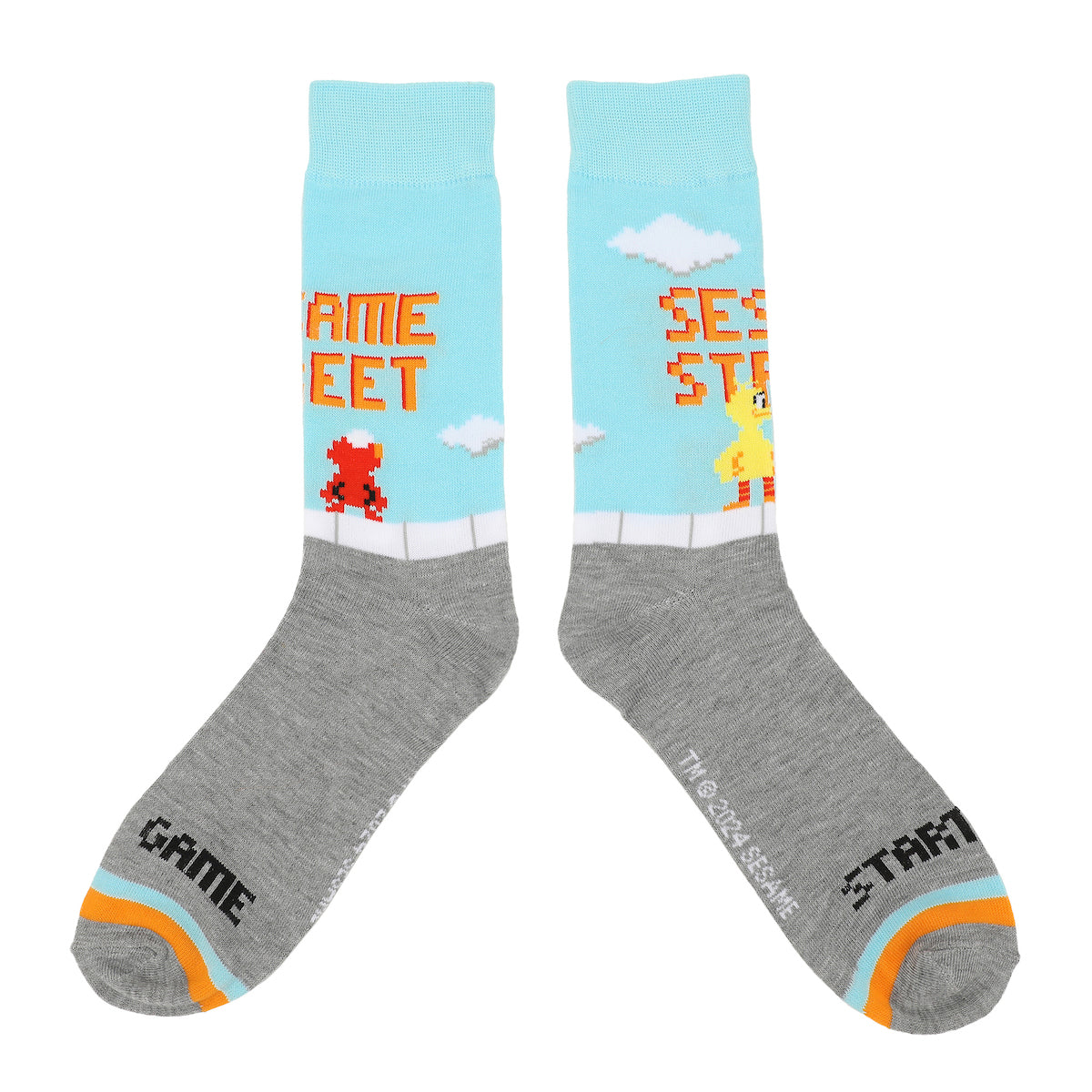 Sesame Street Pixelated Characters 5-Pack of Adult Casual Crew Socks