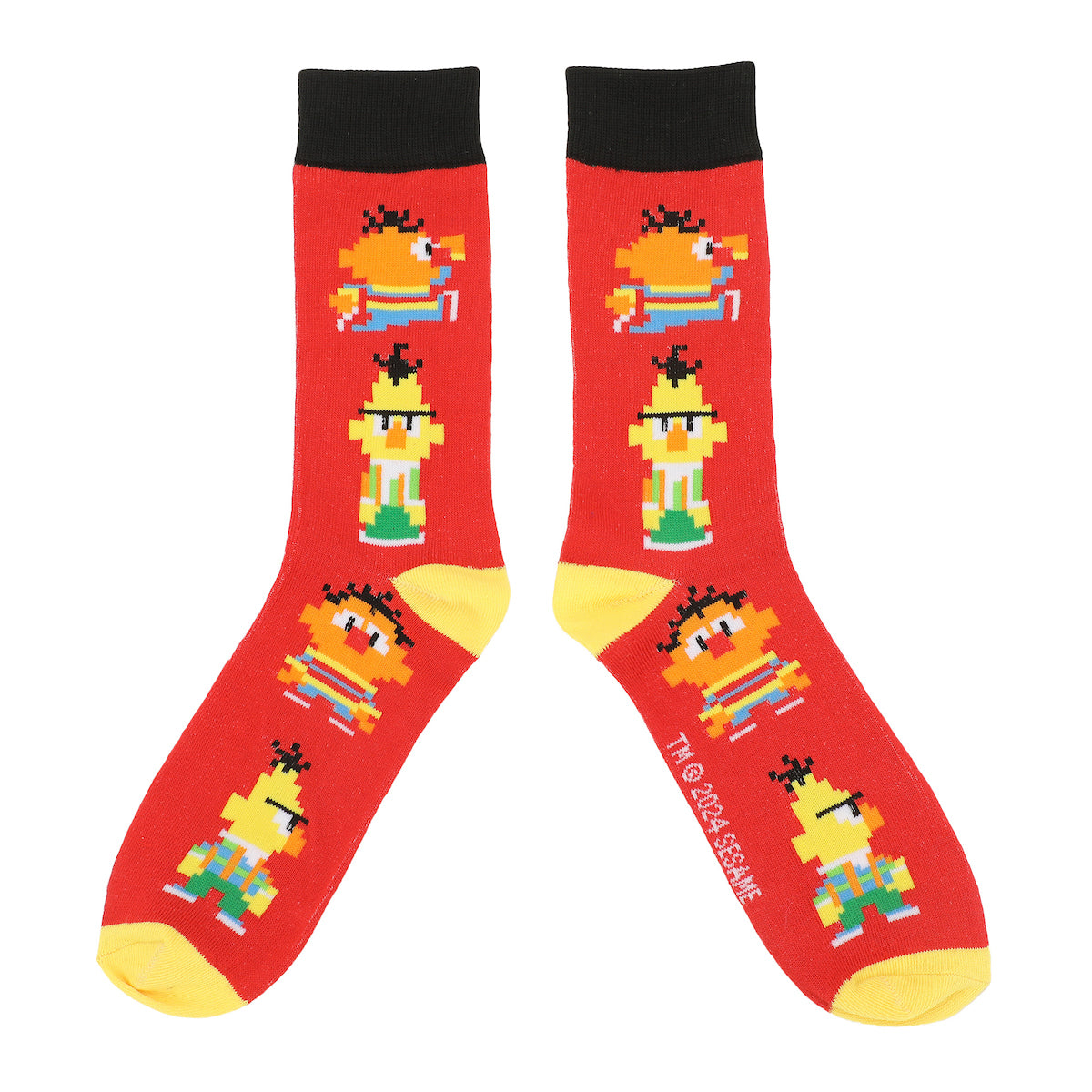Sesame Street Pixelated Characters 5-Pack of Adult Casual Crew Socks