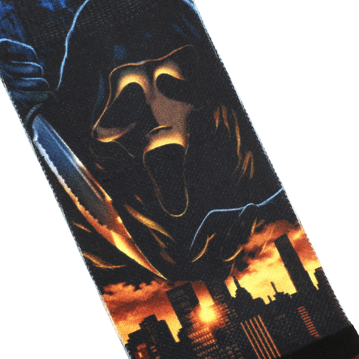 Ghostface Scary Character Art Men's Black Athletic Crew Socks
