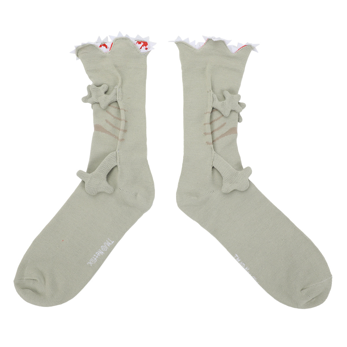 Stranger Things Demogorgon Adult Gray Novelty Crew Socks