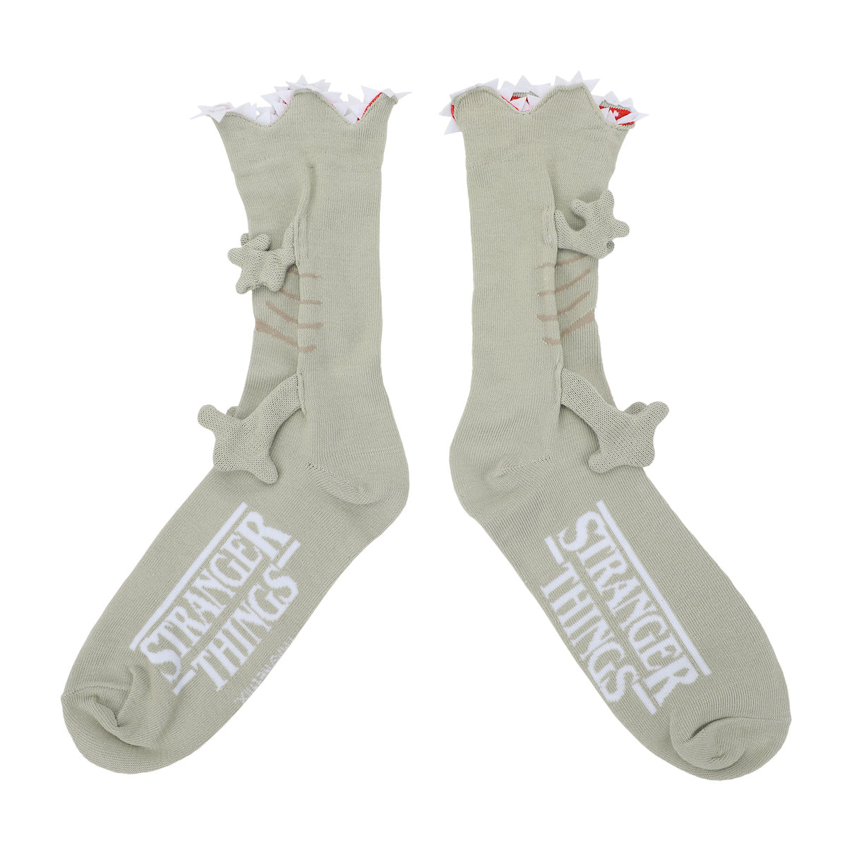 Stranger Things Demogorgon Adult Gray Novelty Crew Socks