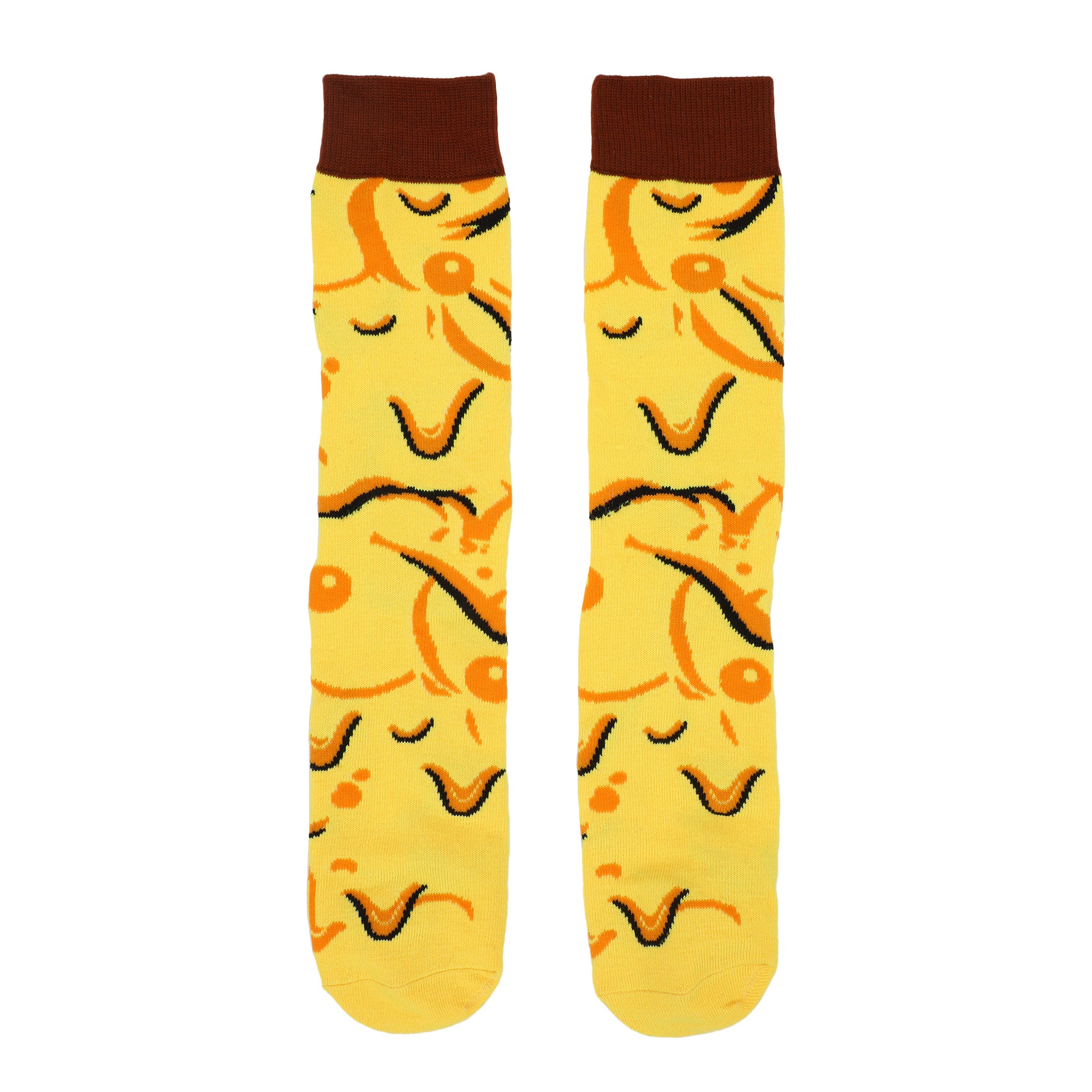 Adult Pizza Paradise Crew Socks 4-Pack - Deliciously Stylish Designs!-OSFA