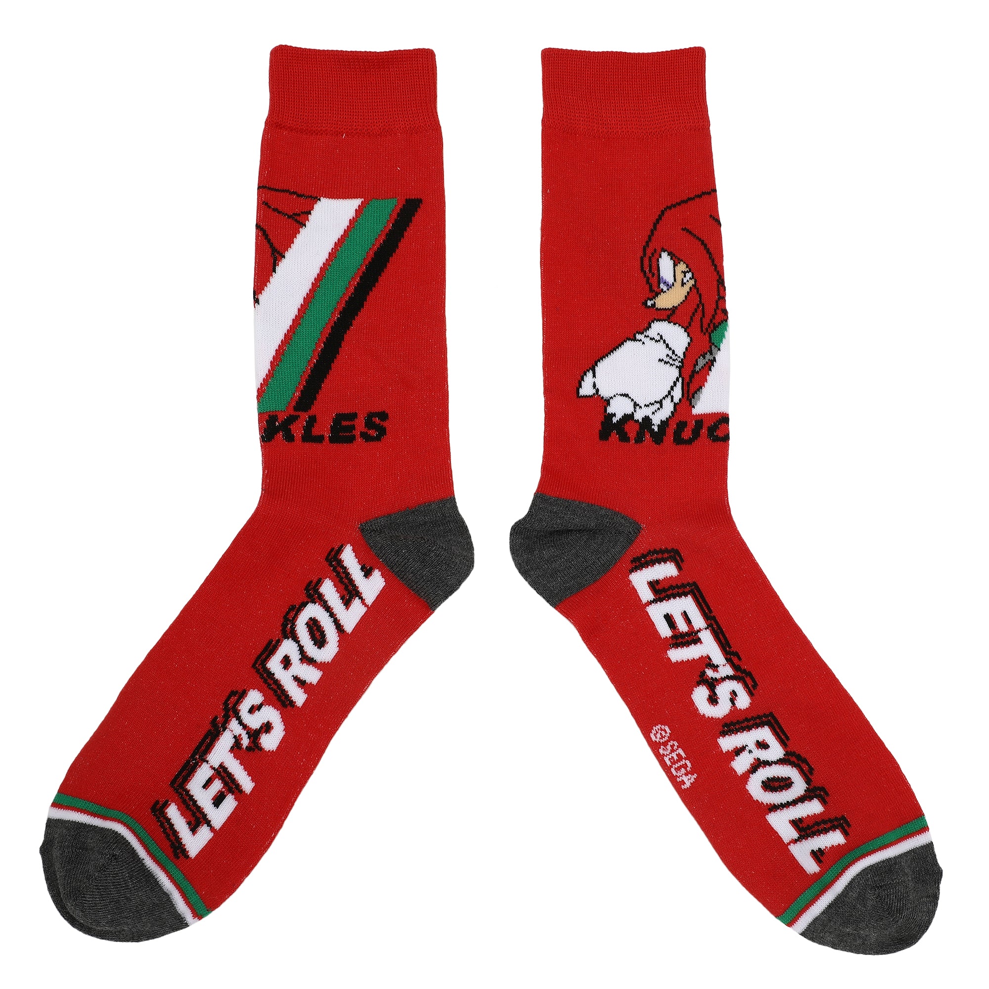 Sonic The Hedgehog Character Art Adult 5-Pair Casual Crew Socks-OSFA