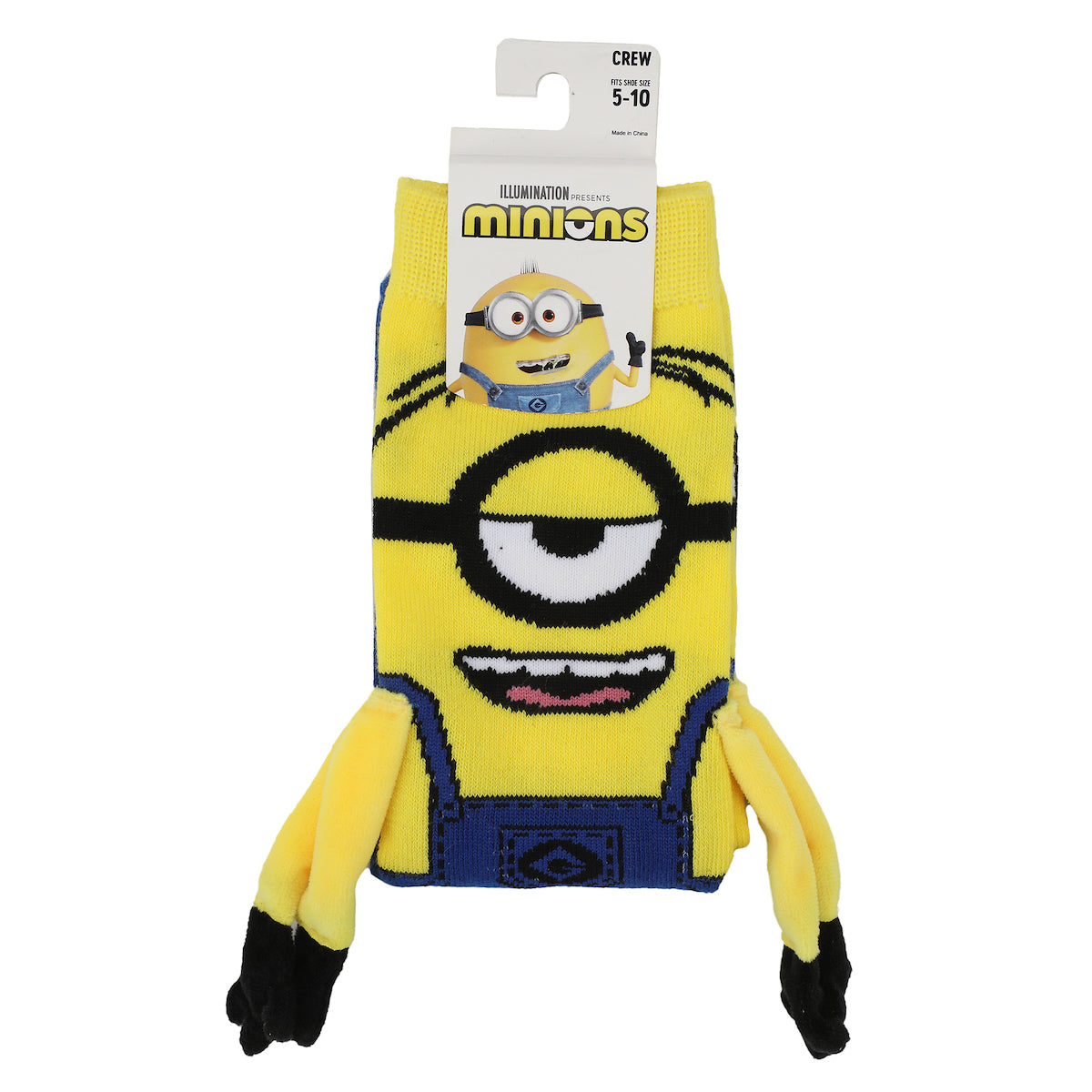 Minions 3D Character Adult Casual Crew Socks