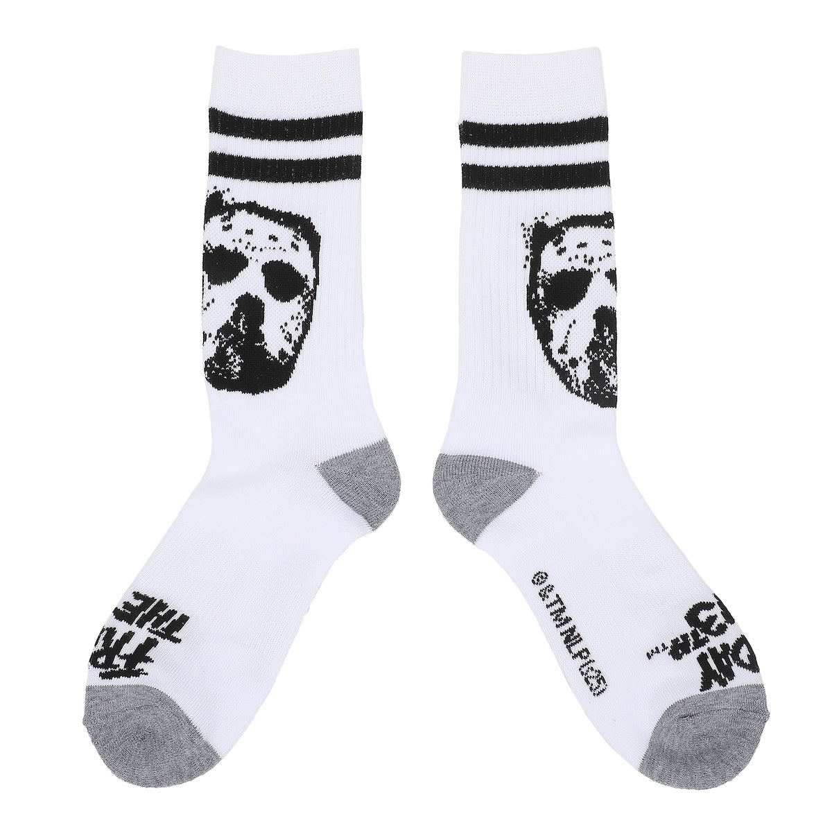 Friday The 13th Jason Mask Men's 3-Pair Pack Glow-In-The-Dark Athletic Crew Socks