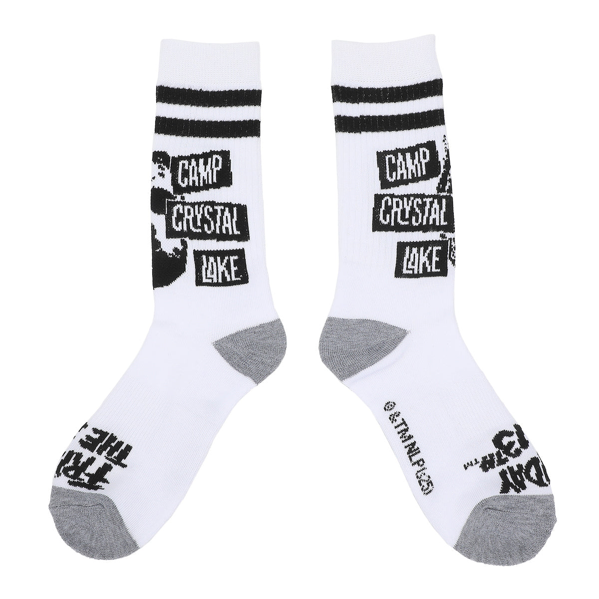 Friday The 13th Jason Mask Men's 3-Pair Pack Glow-In-The-Dark Athletic Crew Socks