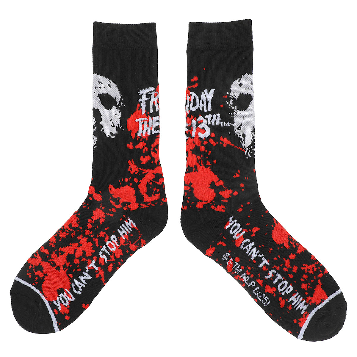 Friday The 13th Jason Mask Men's 3-Pair Pack Glow-In-The-Dark Athletic Crew Socks